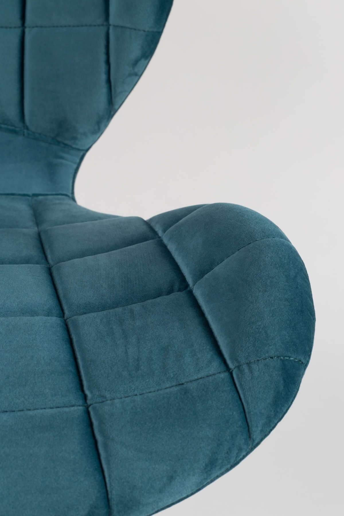 OMG VELVET chair blue - Eye on Design