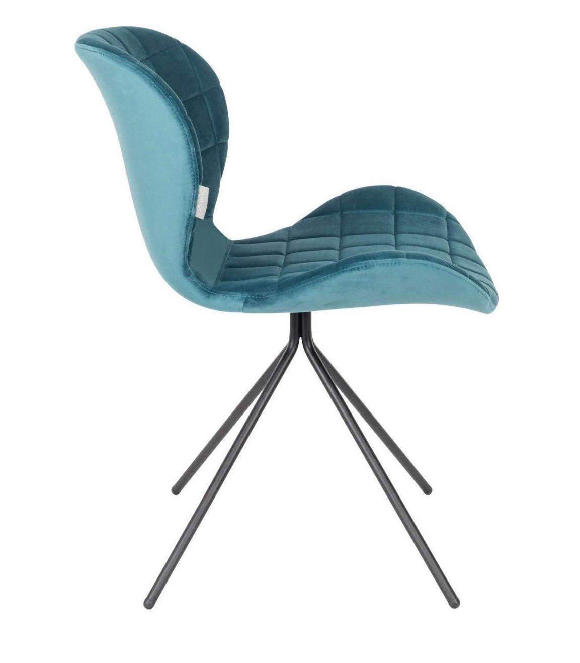 OMG VELVET chair blue - Eye on Design