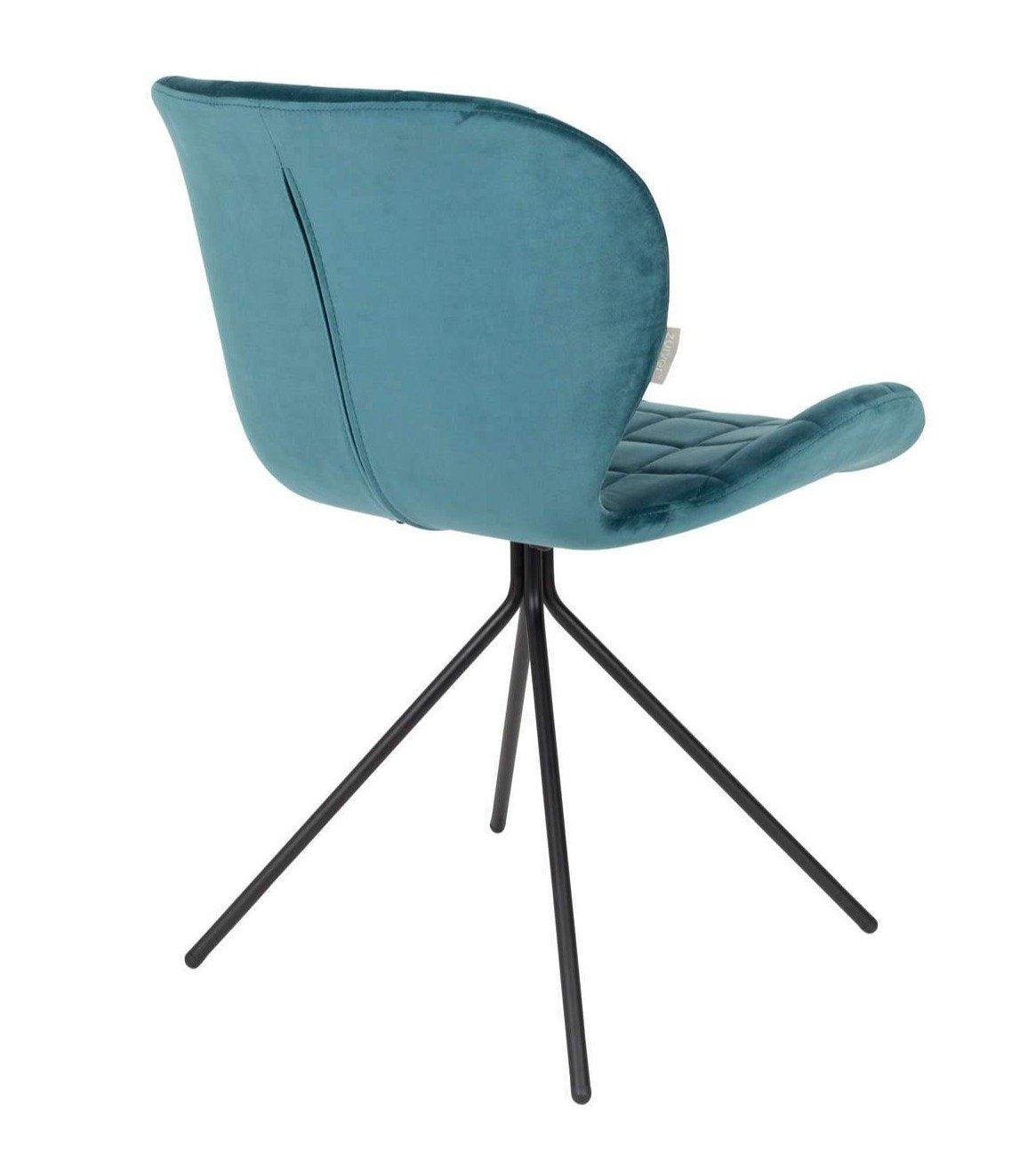 OMG VELVET chair blue - Eye on Design