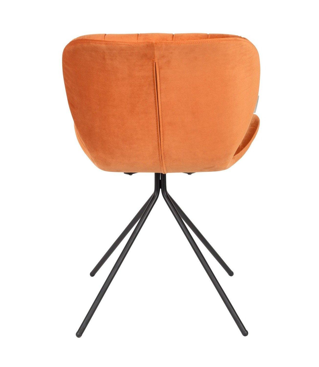 OMG VELVET chair orange, Zuiver, Eye on Design