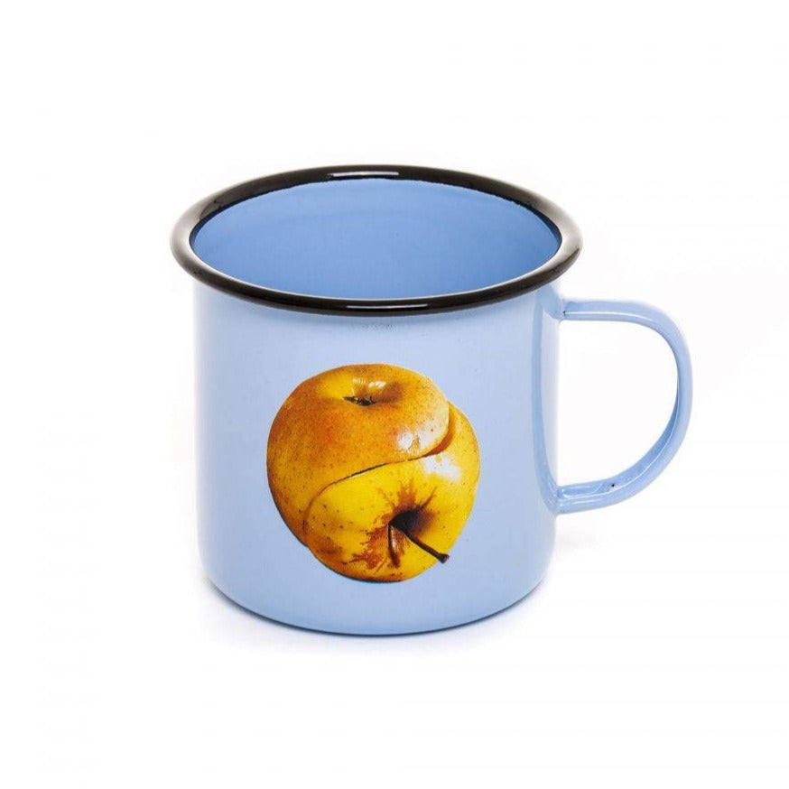 Enamel mug APPLE blue