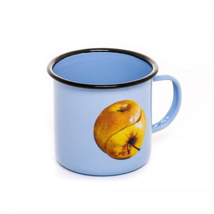 Enamel mug APPLE blue