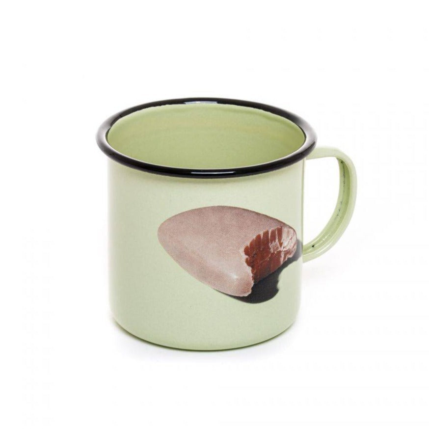 Enamel mug SOAP green