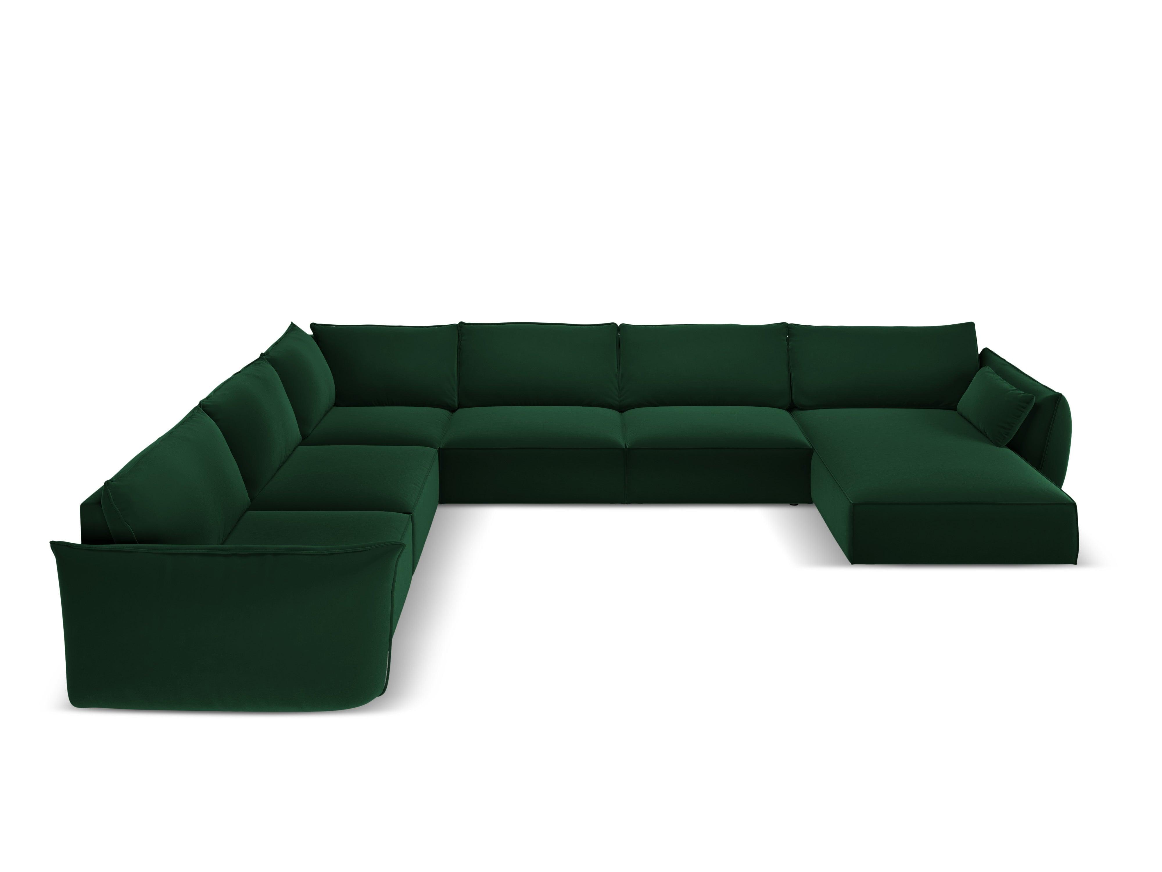 Velvet Panoramic Left Corner Sofa, "Vanda", 8 Seats, 384x284x85
Made in Europe, Mazzini Sofas, Eye on Design