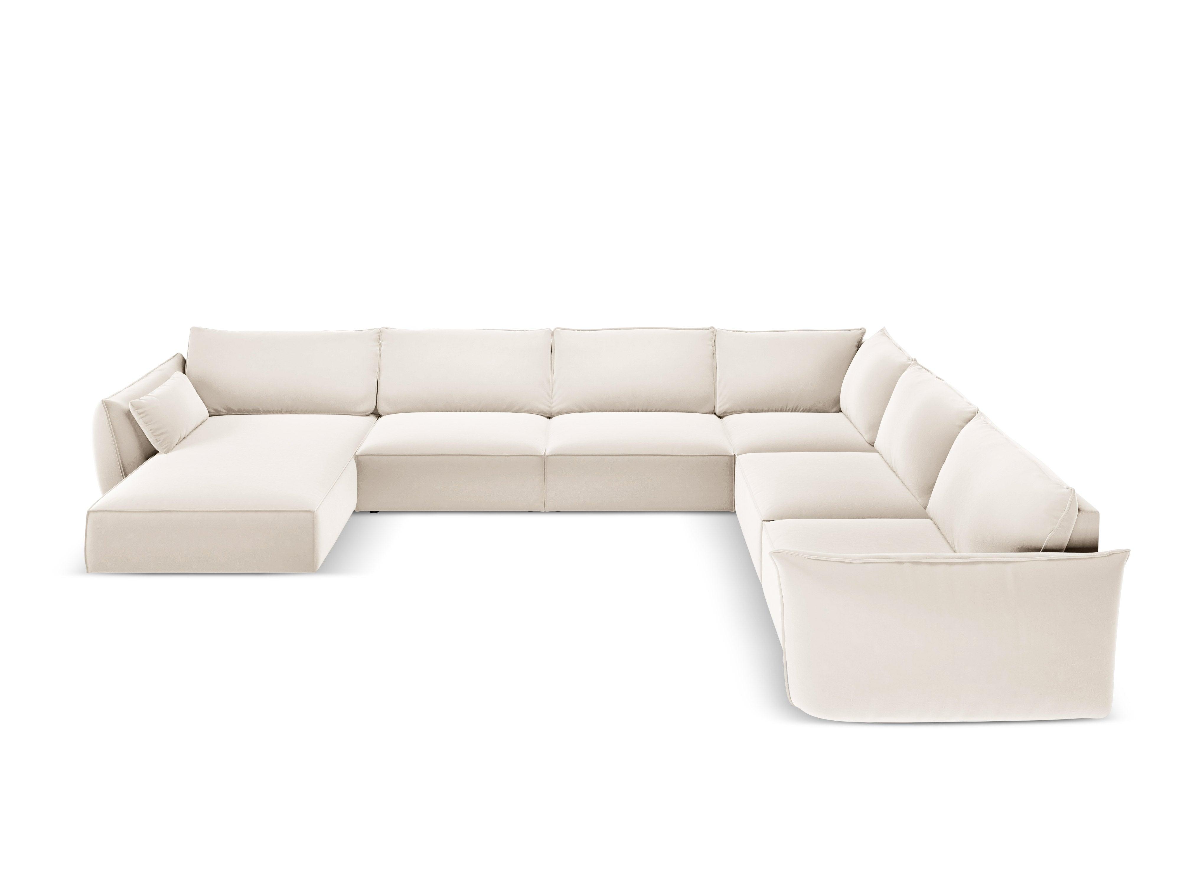 Velvet Panoramic Right Corner Sofa, "Vanda", 8 Seats, 384x284x85
Made in Europe, Mazzini Sofas, Eye on Design