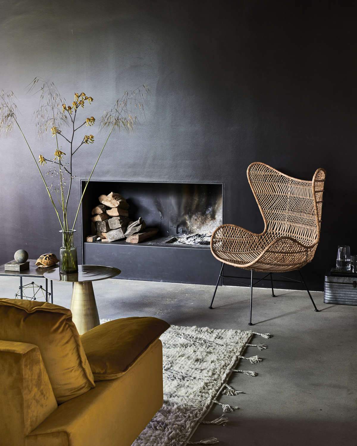 RETRO 2-seater velvet sofa, golden ochre, HKliving, Eye on Design