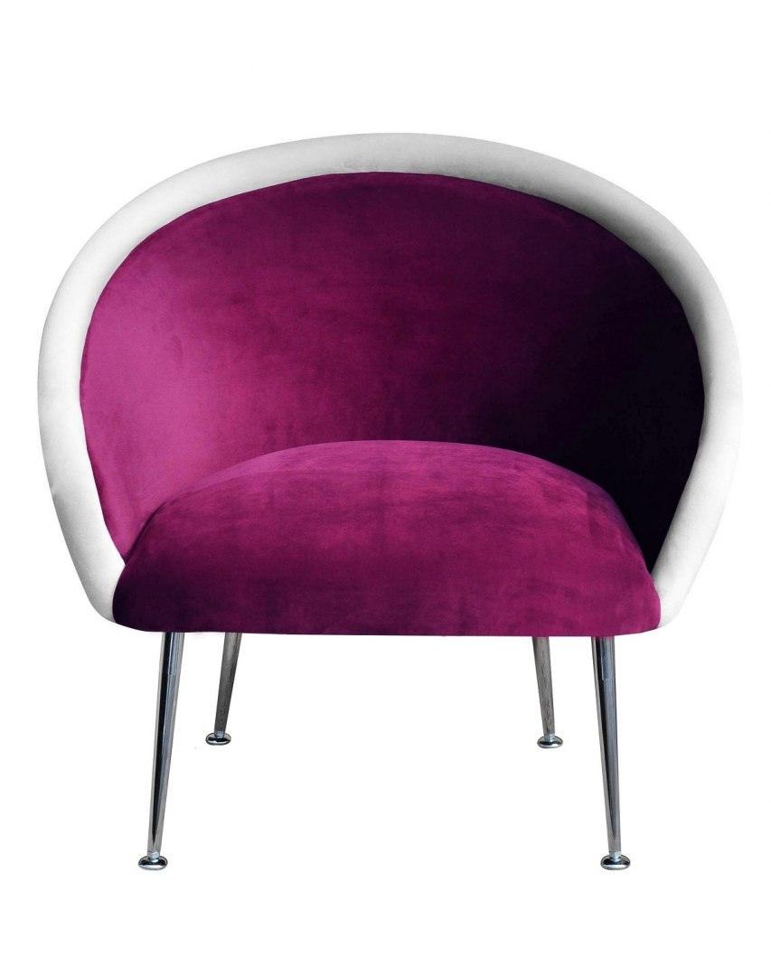 PLUM 3 purple armchair with white roller, Happy Barok, Eye on Design