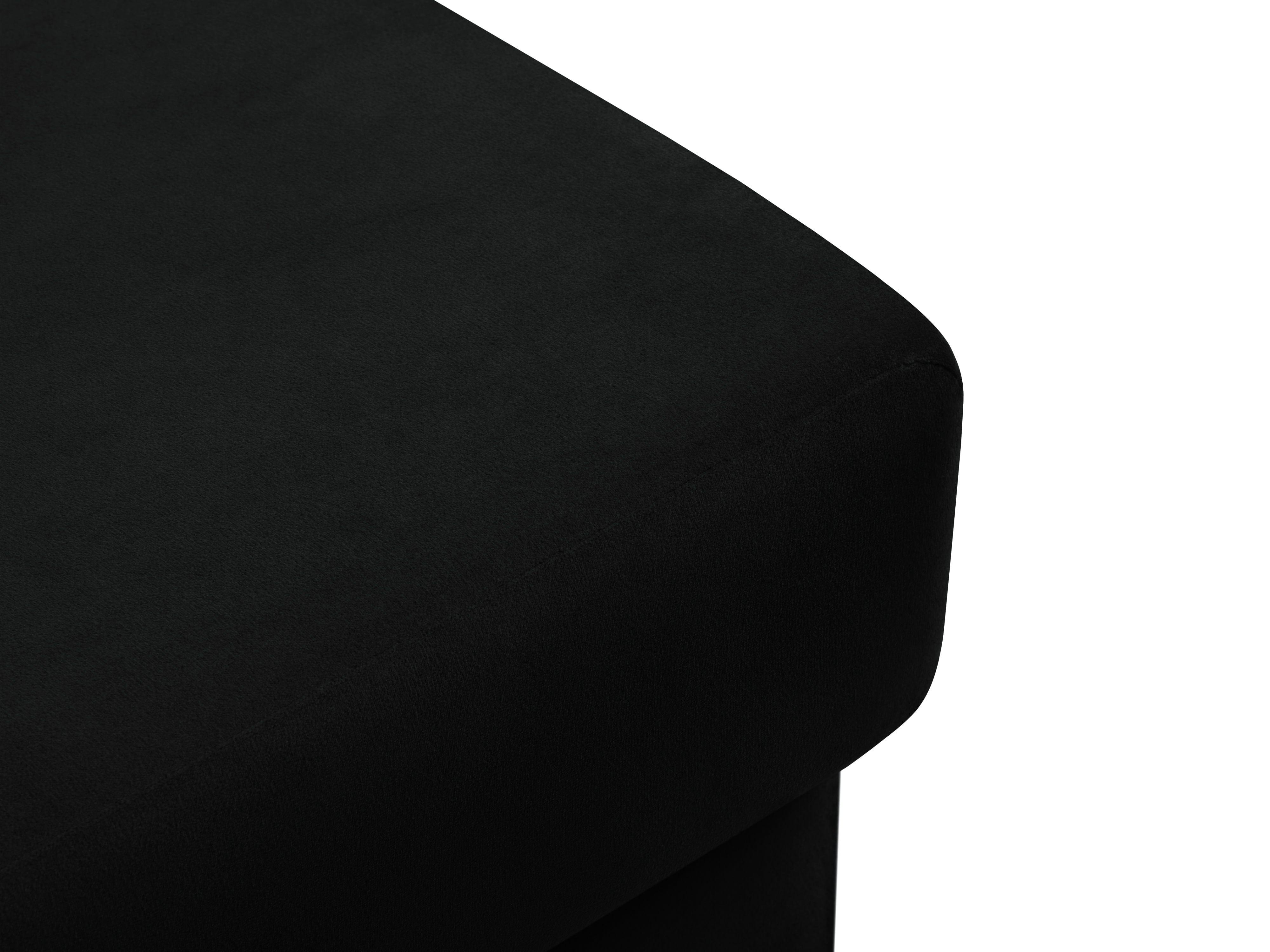 Pouffe velvet KYOTO black with black base - Eye on Design