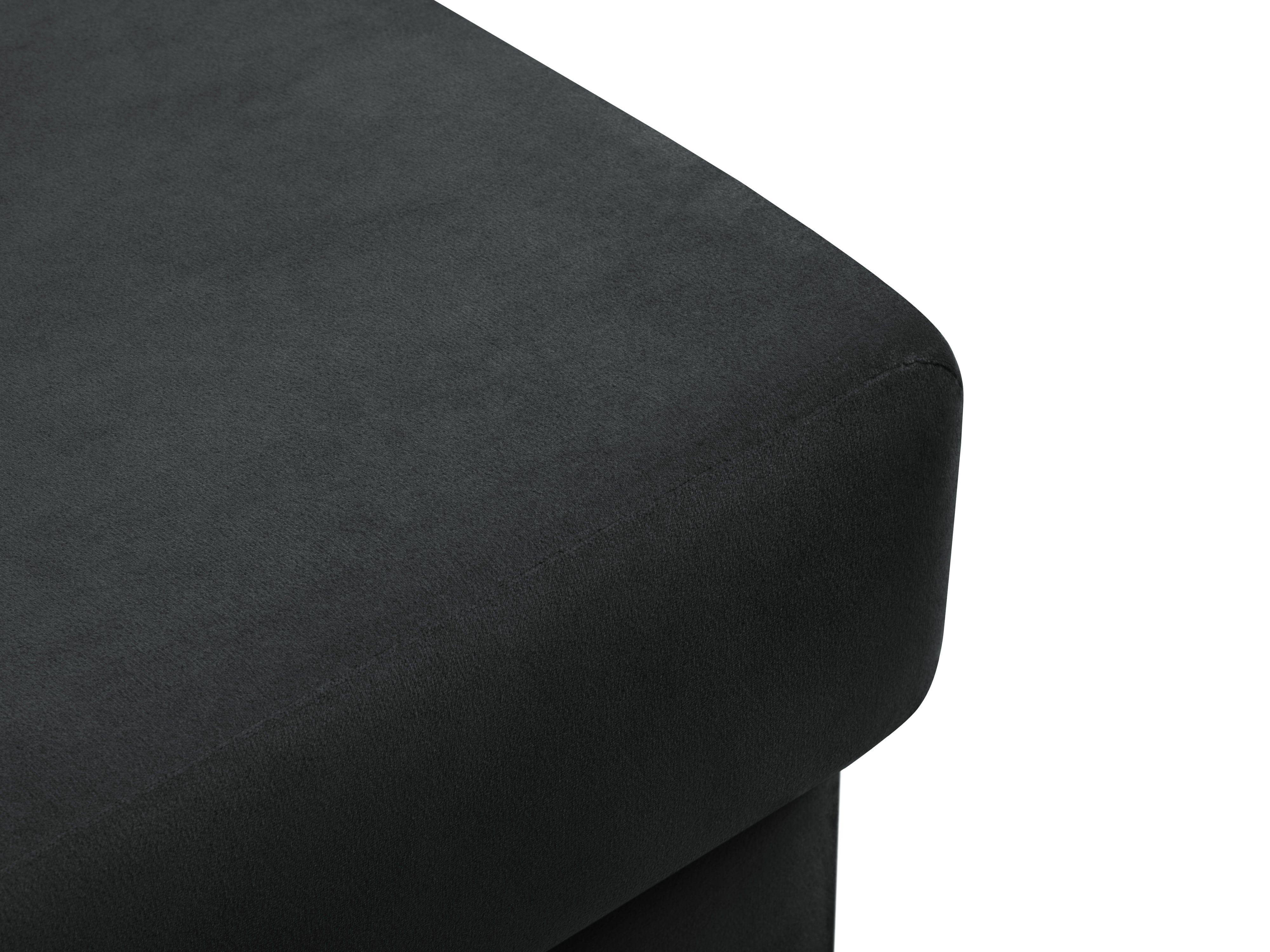 Pouffe velvet KYOTO dark grey with black base - Eye on Design