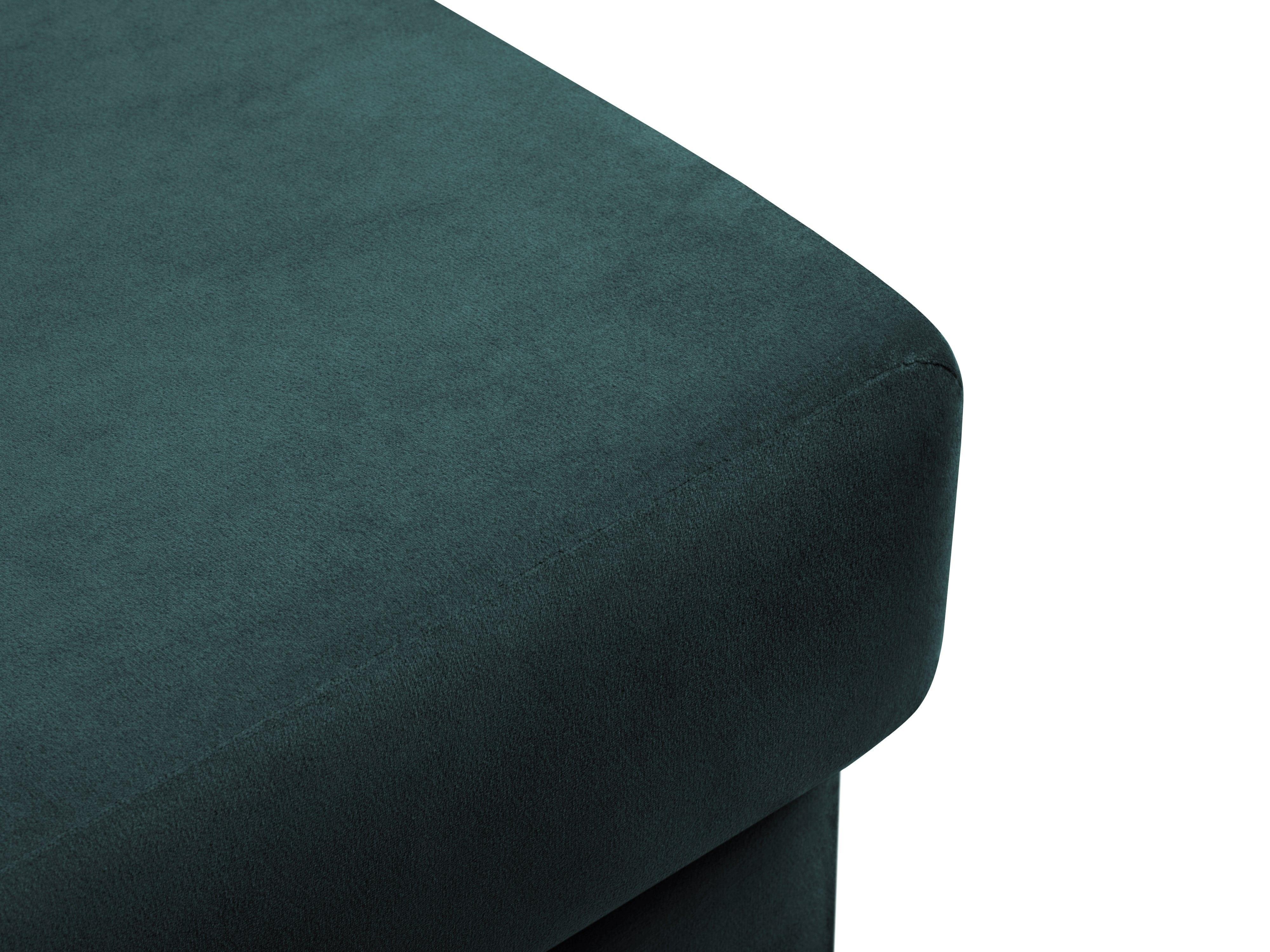 Pouffe velvet KYOTO petrol with black base - Eye on Design