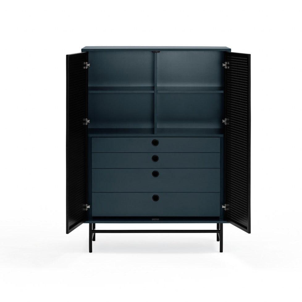 PUNTO high chest of drawers dark blue - Eye on Design