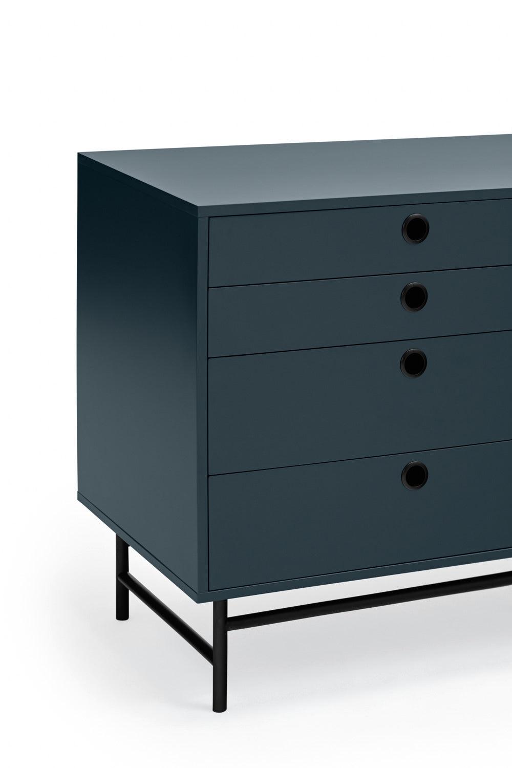 PUNTO low chest of drawers dark blue - Eye on Design