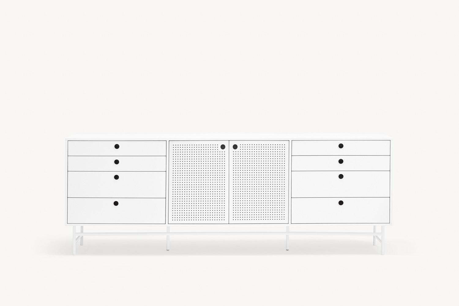 PUNTO low chest of drawers white - Eye on Design