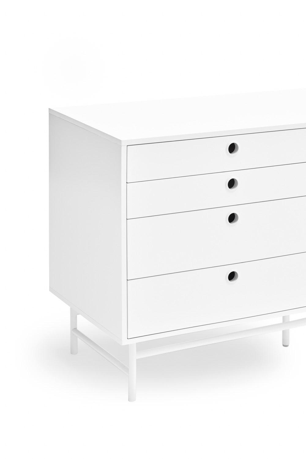 PUNTO low chest of drawers white - Eye on Design