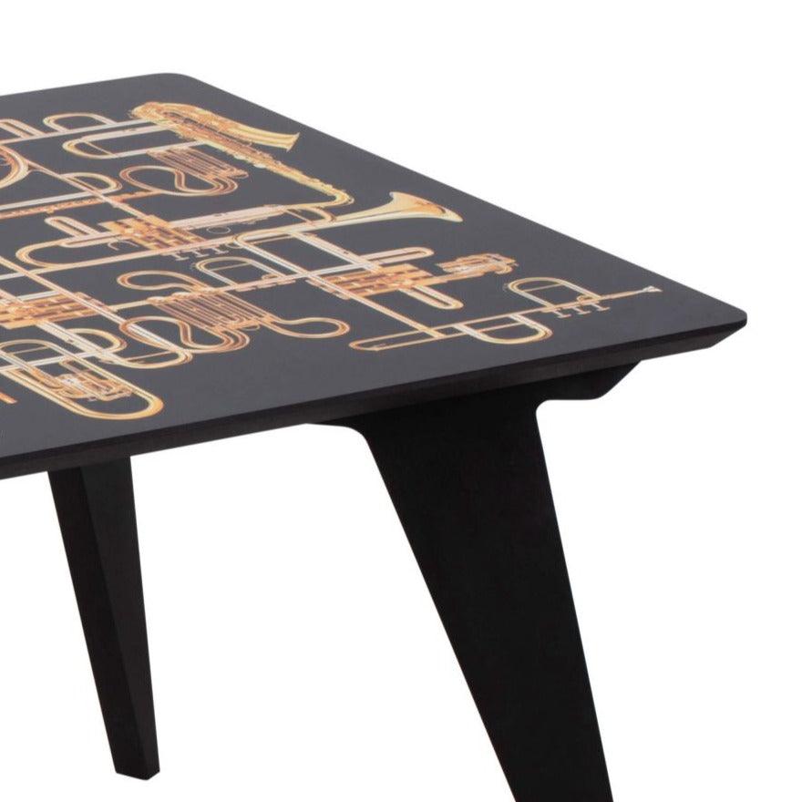 Rectangular table TRUMPETS black - Eye on Design