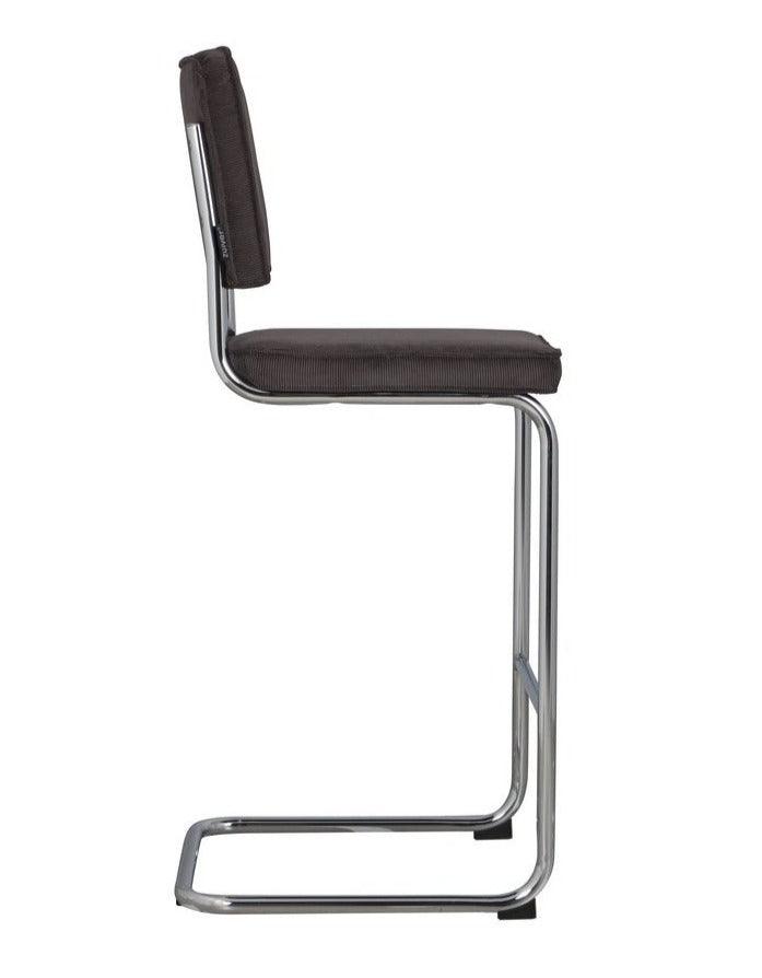 RIDGE RIB bar stool dark grey - Eye on Design