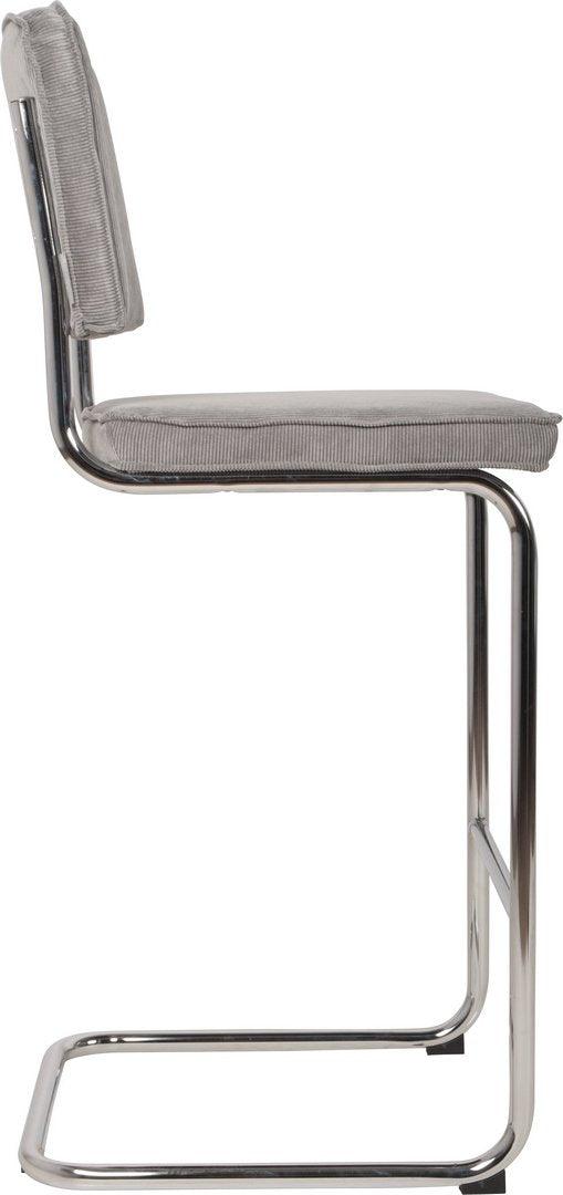 RIDGE RIB bar stool grey - Eye on Design