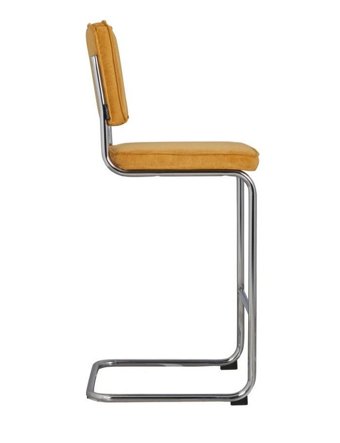 RIDGE RIB bar stool yellow - Eye on Design