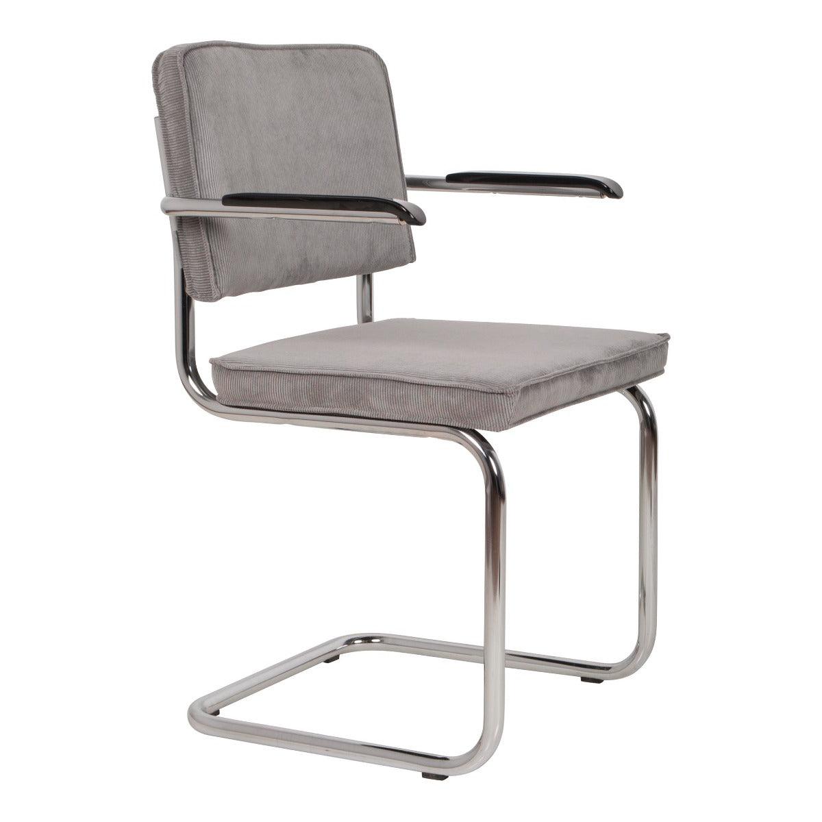 RIDGE RIB chair with armrests grey - Eye on Design