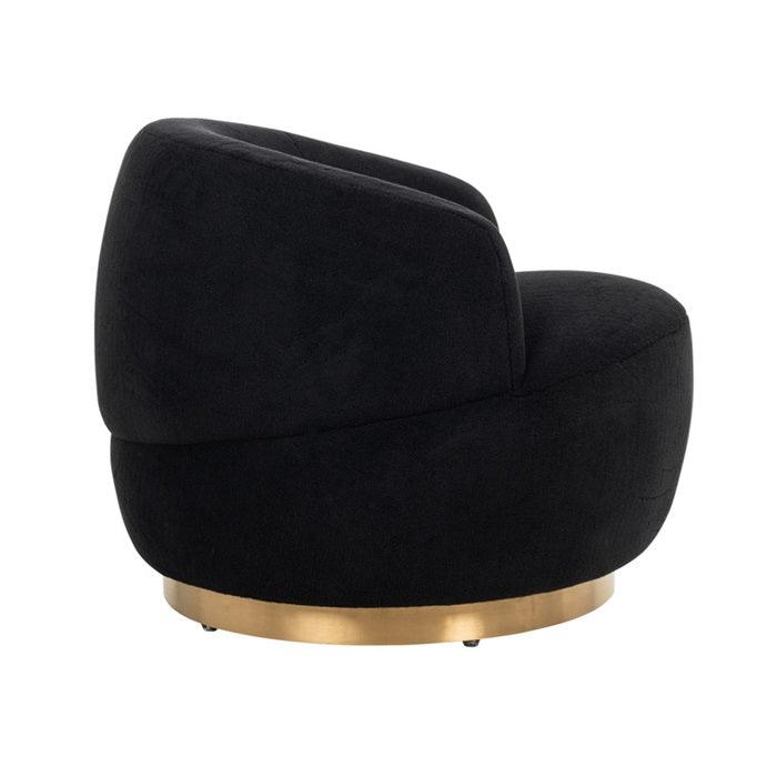 SASSARI swivel armchair black - Eye on Design