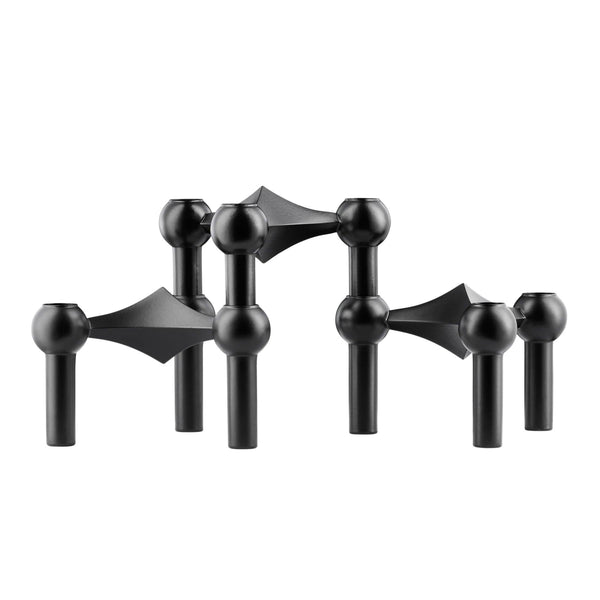 Set of STOFF NAGEL candle holders black - Eye on Design