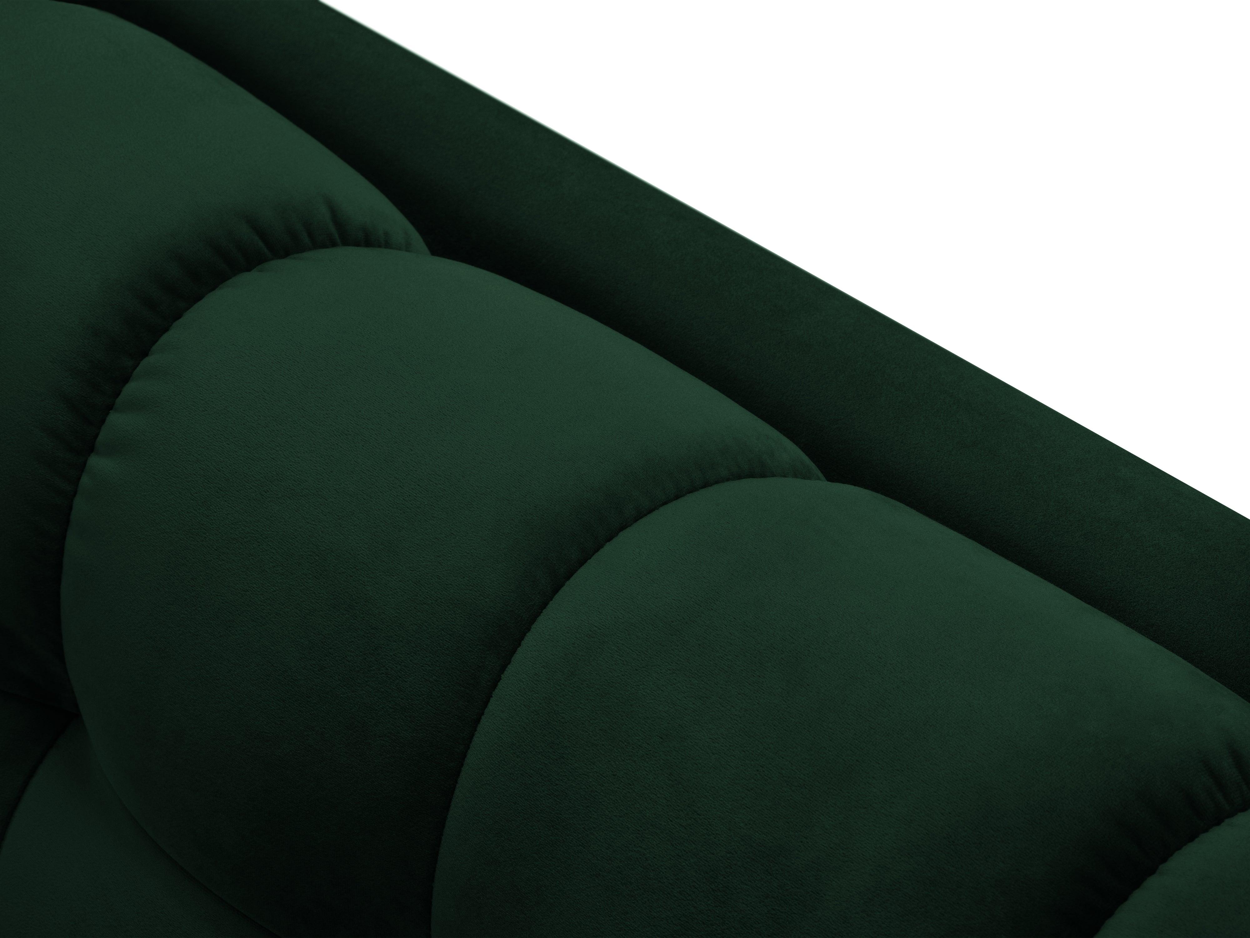 Sofa velvet 2-seater BALI bottle green with black base - Eye on Design