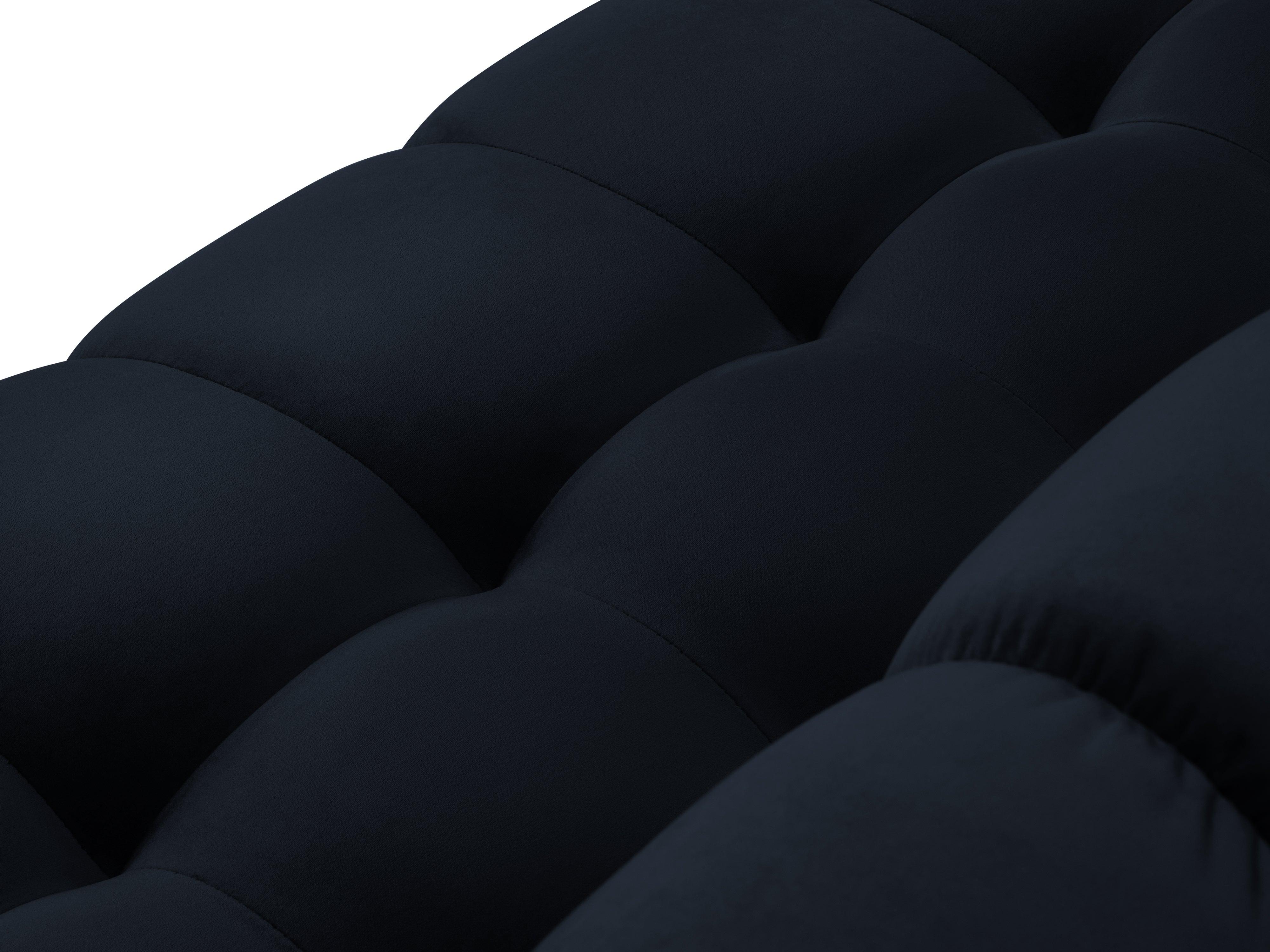 Sofa velvet 4-seater BALI dark blue with black base - Eye on Design