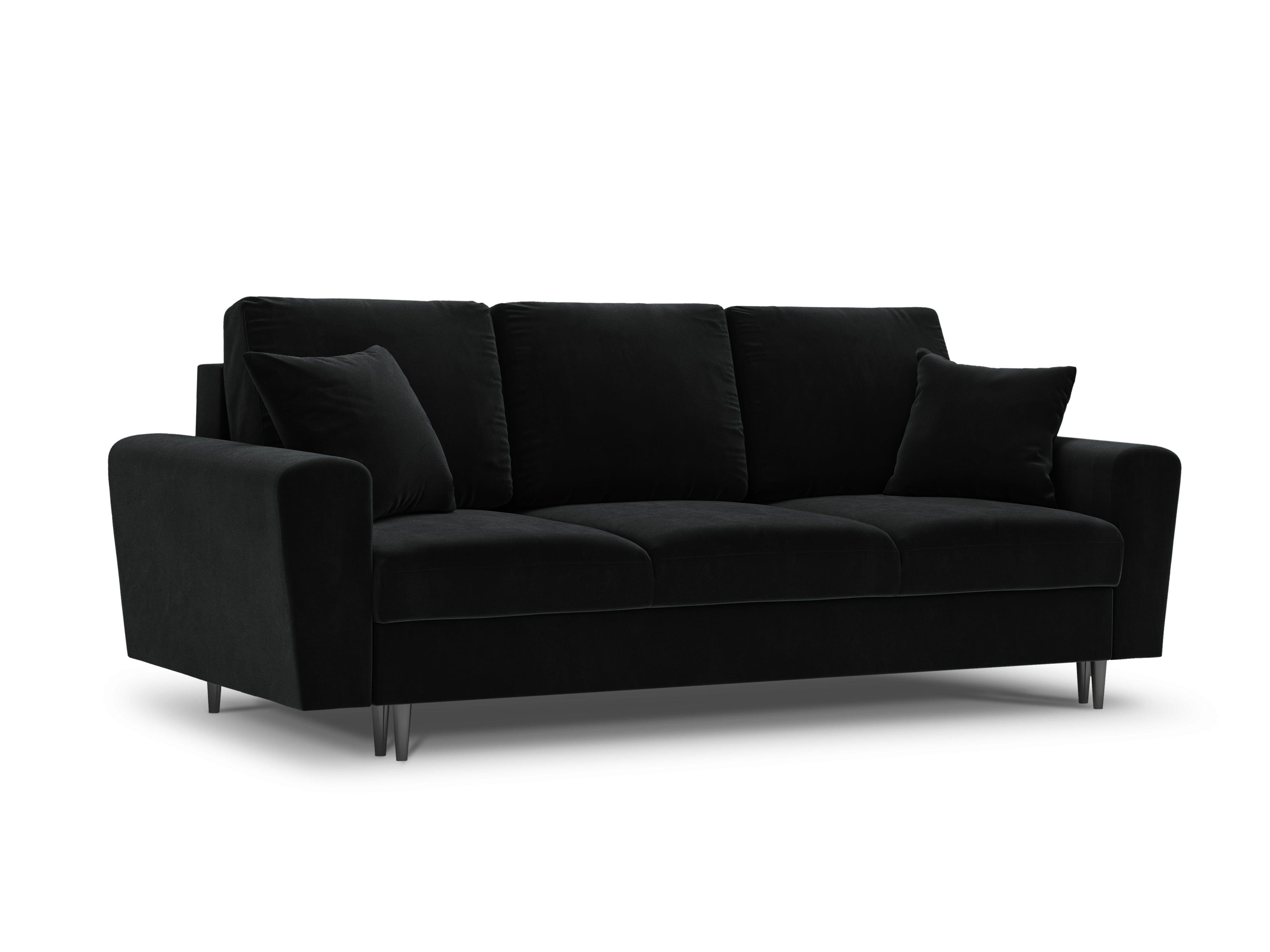 Sofa with sleeping function KYOTO black with black base - Eye on Design