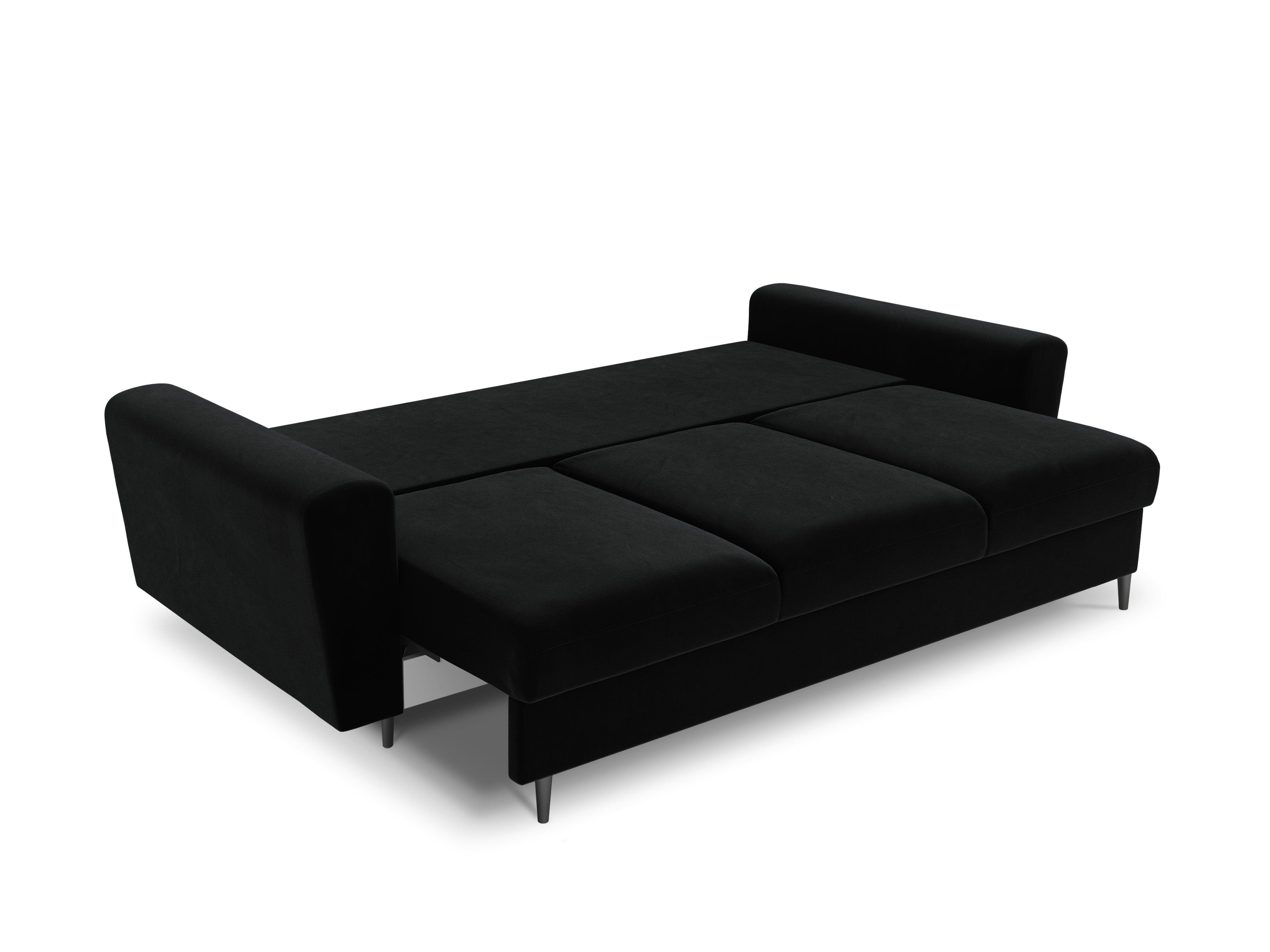 Sofa with sleeping function KYOTO black with black base - Eye on Design