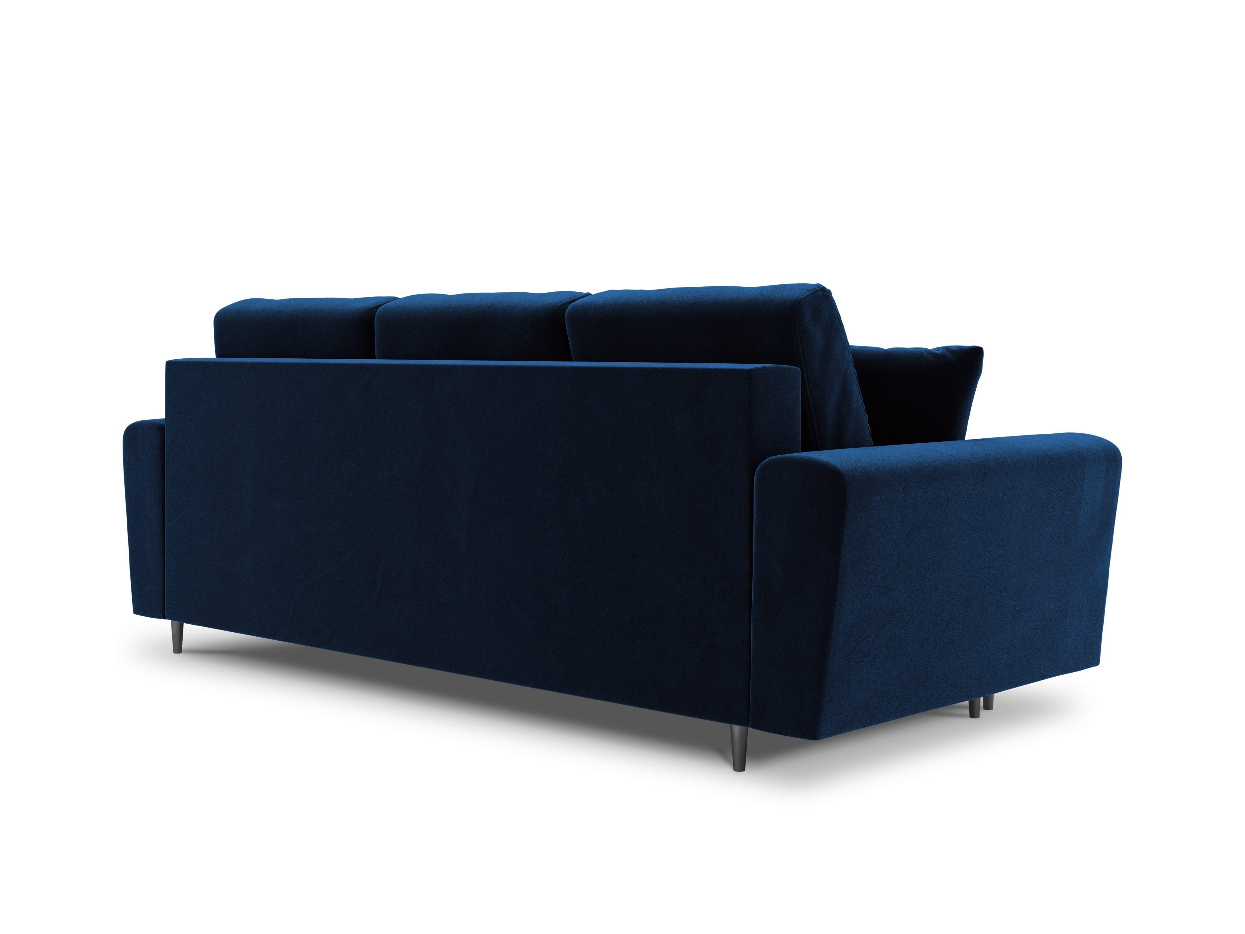 Sofa with sleeping function KYOTO blue with black base - Eye on Design