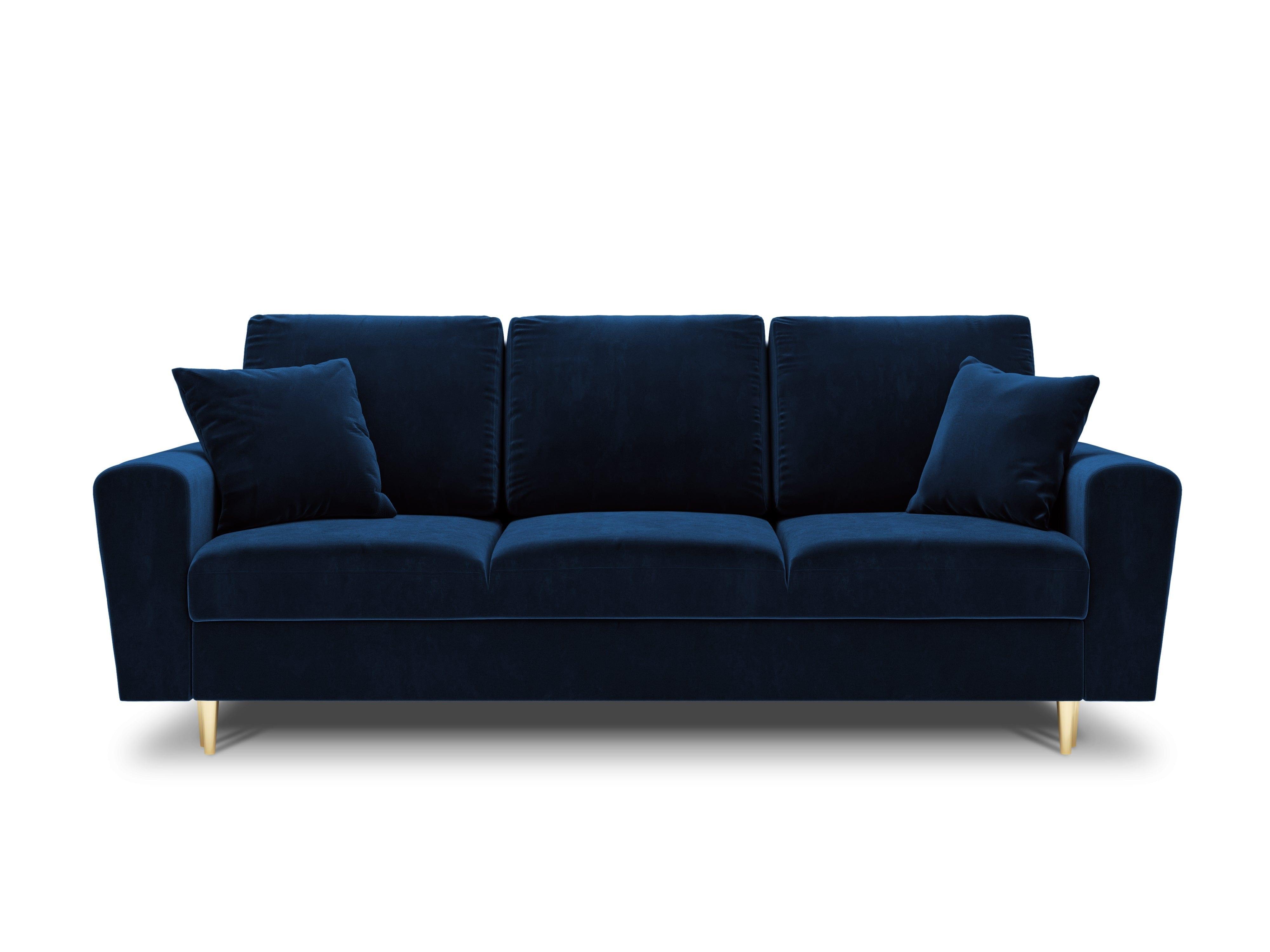 Sofa with sleeping function KYOTO blue with golden base - Eye on Design