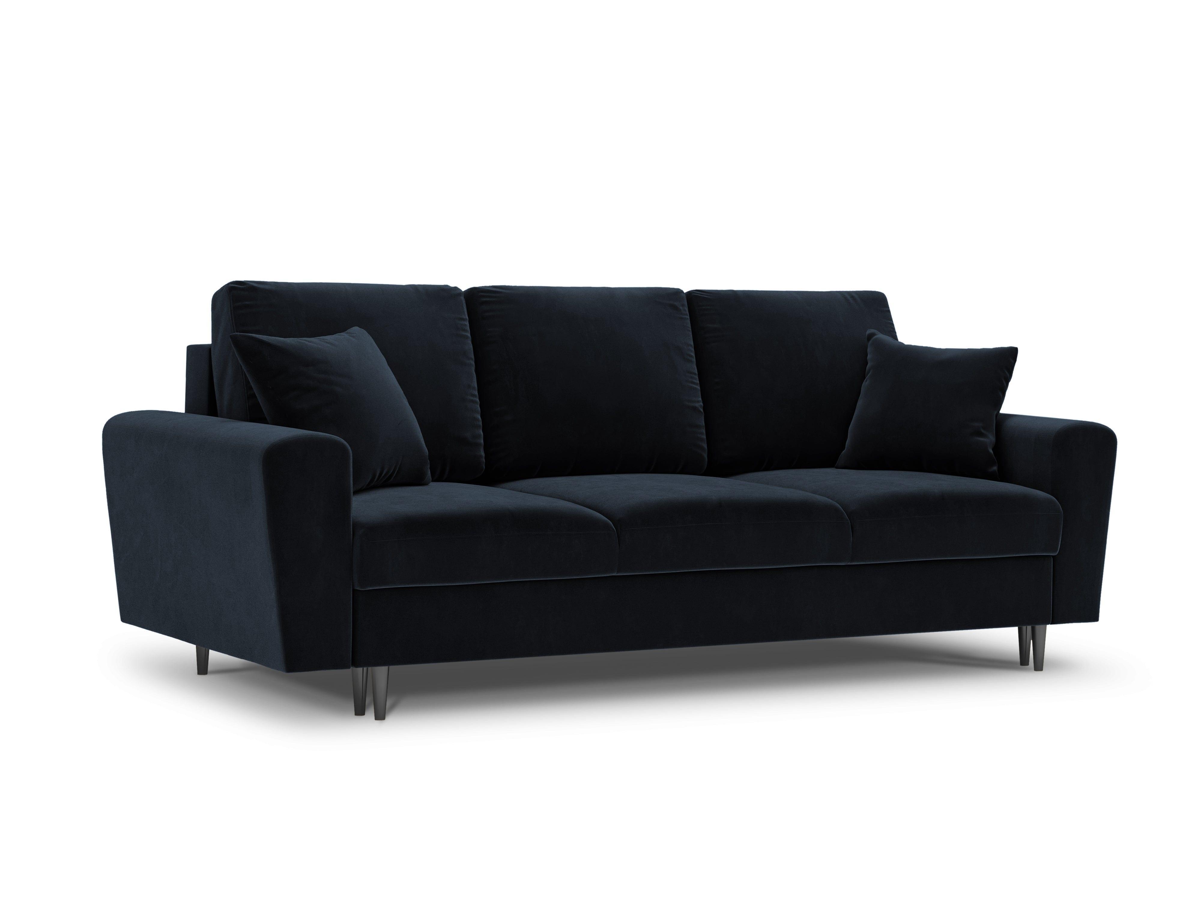 Sofa with sleeping function KYOTO dark blue with black base - Eye on Design