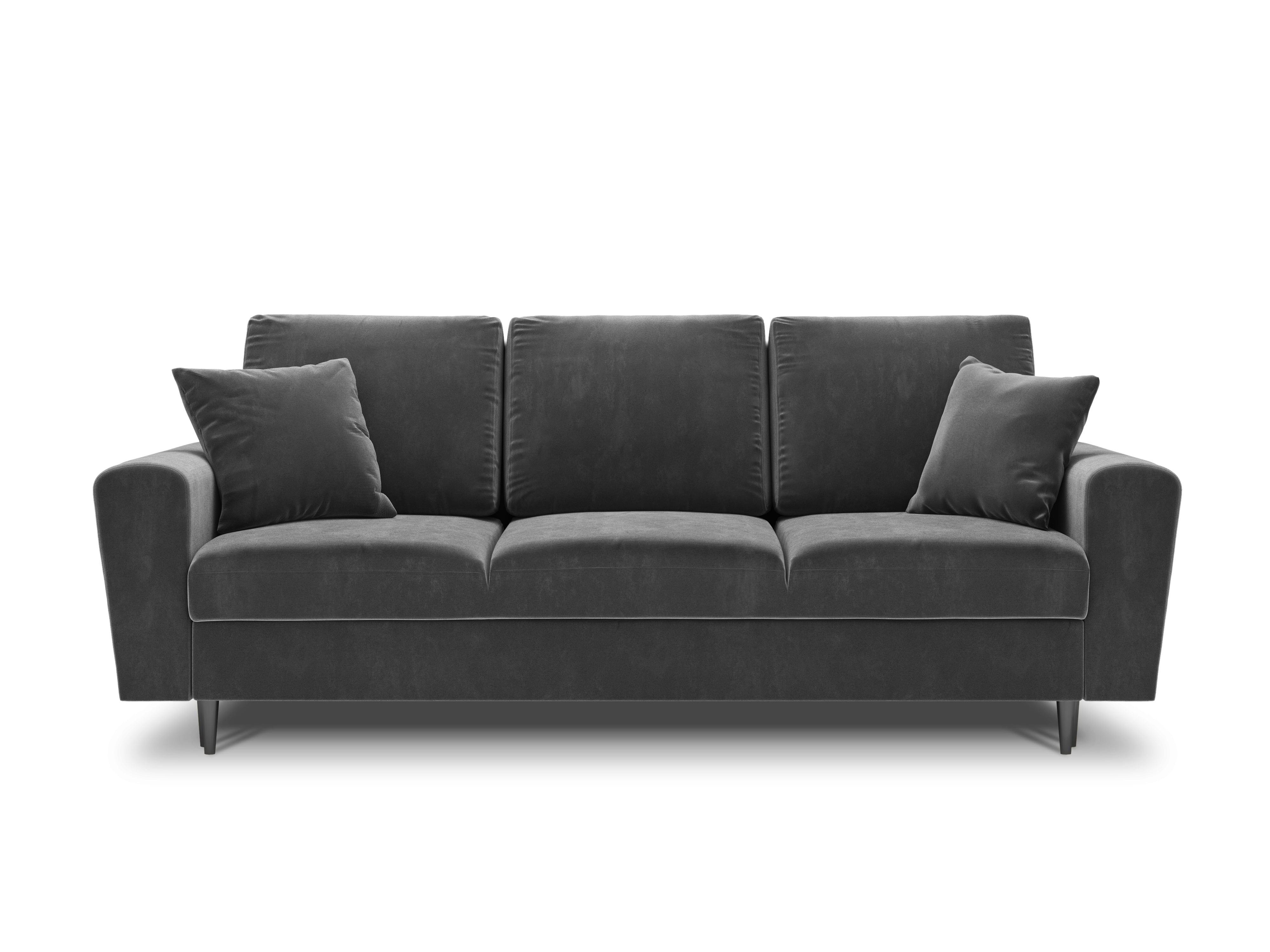 Sofa with sleeping function KYOTO light grey with black base - Eye on Design