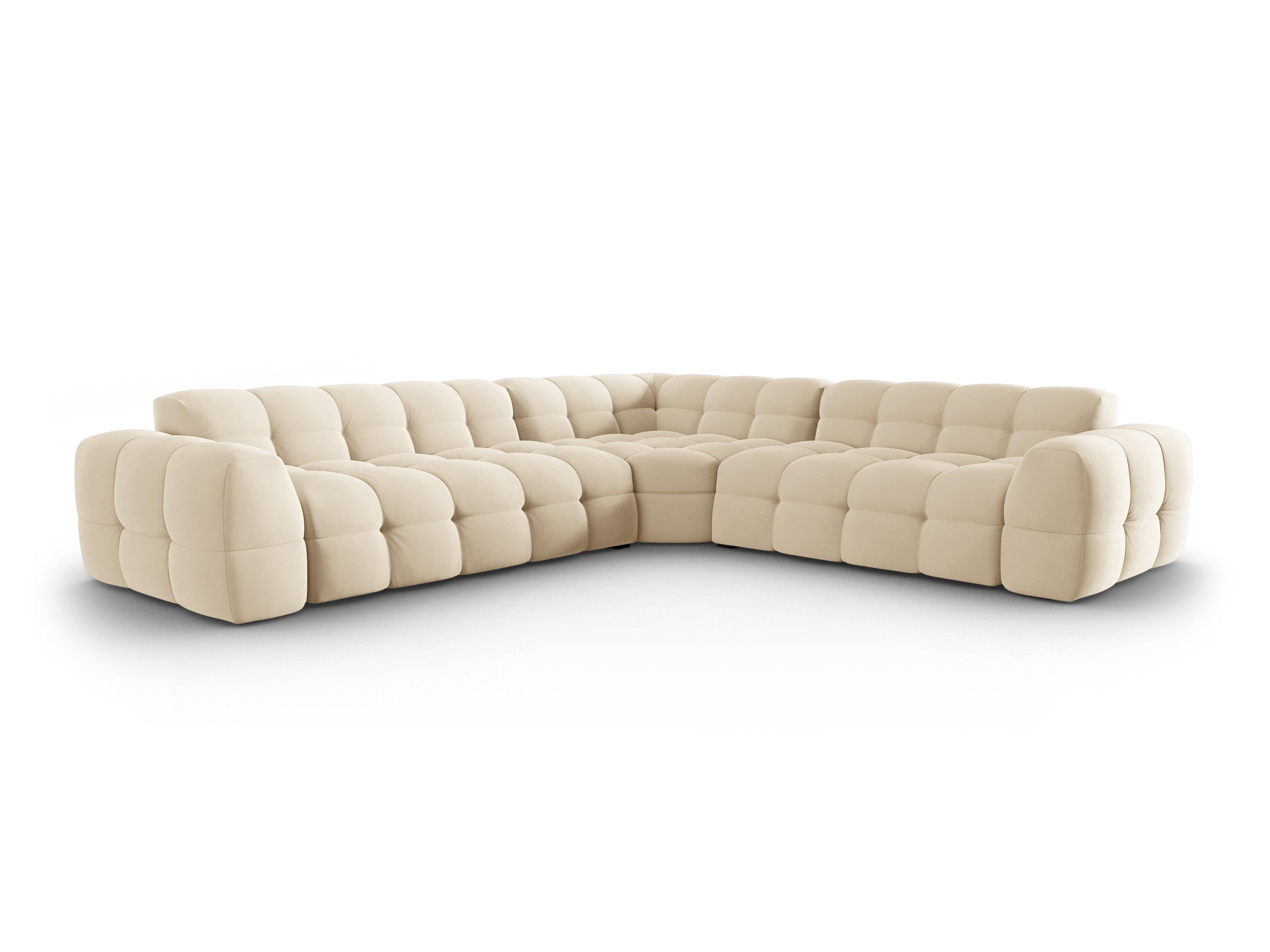 Velvet Symmetrical Corner Sofa, "Nino", 5 Seats, 294x294x68
Made in Europe, Maison Heritage, Eye on Design