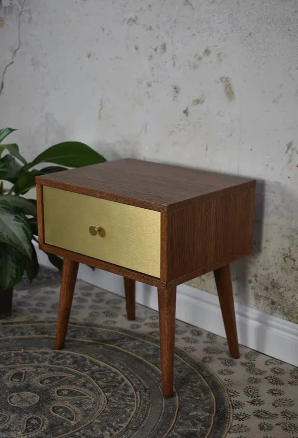 BEDIE bedside table gold