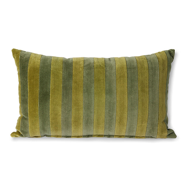Rectangular pillow VELVET in green stripes, HKliving, Eye on Design