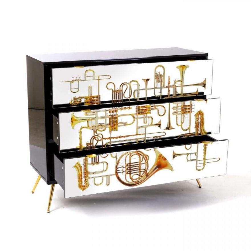 TRUMPETS cabinet with 3 drawers - Eye on Design