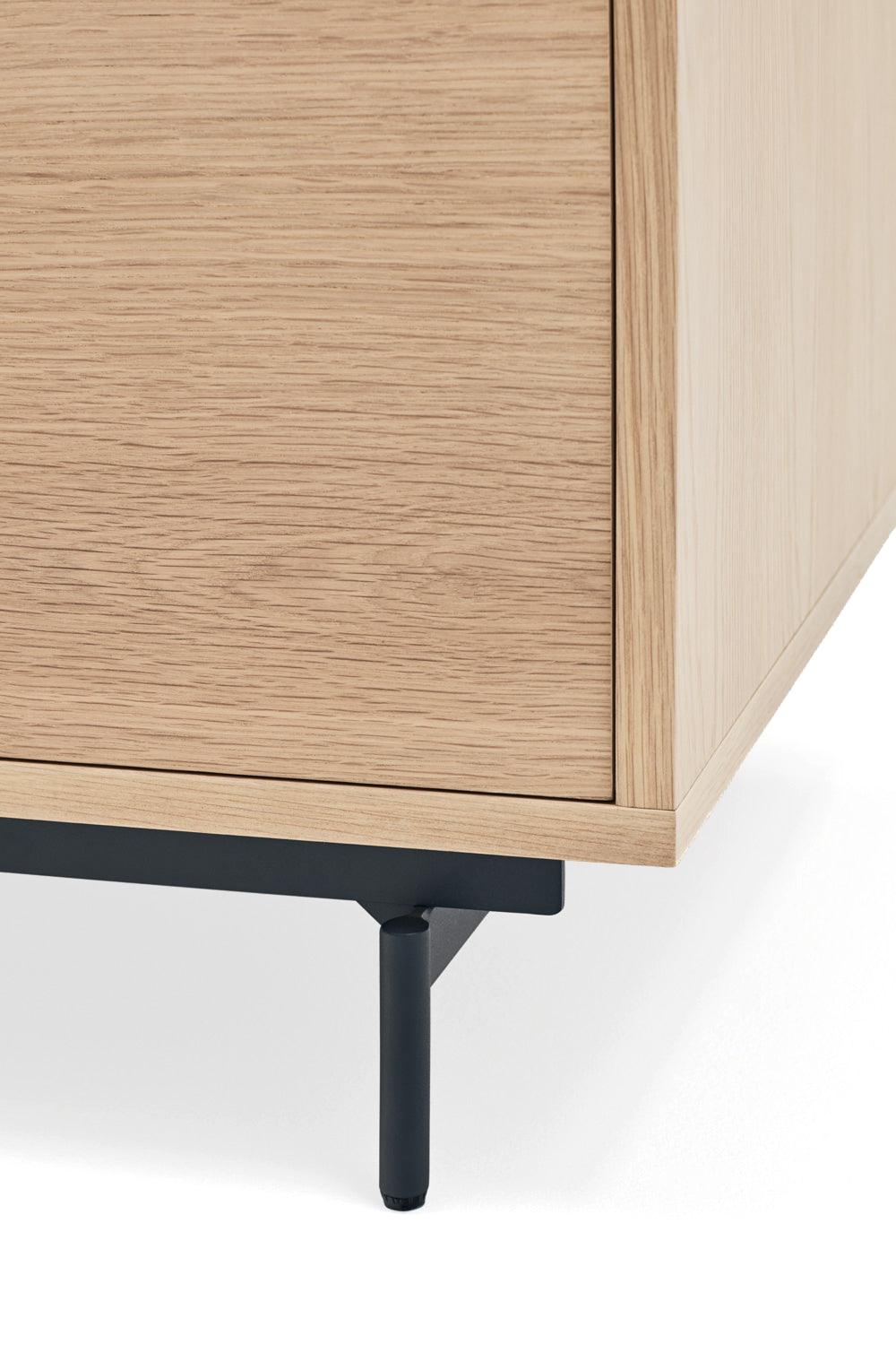 VALLEY chest of drawers natural oak with dark finish - Eye on Design