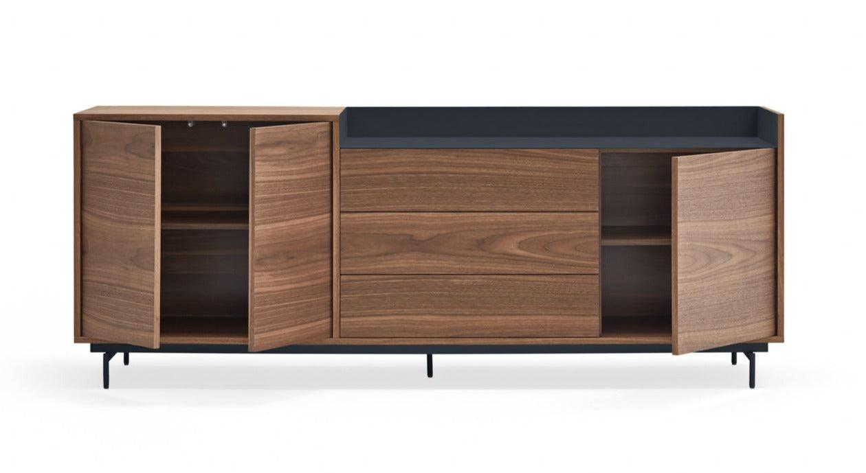 VALLEY chest of drawers walnut wood with dark finish - Eye on Design