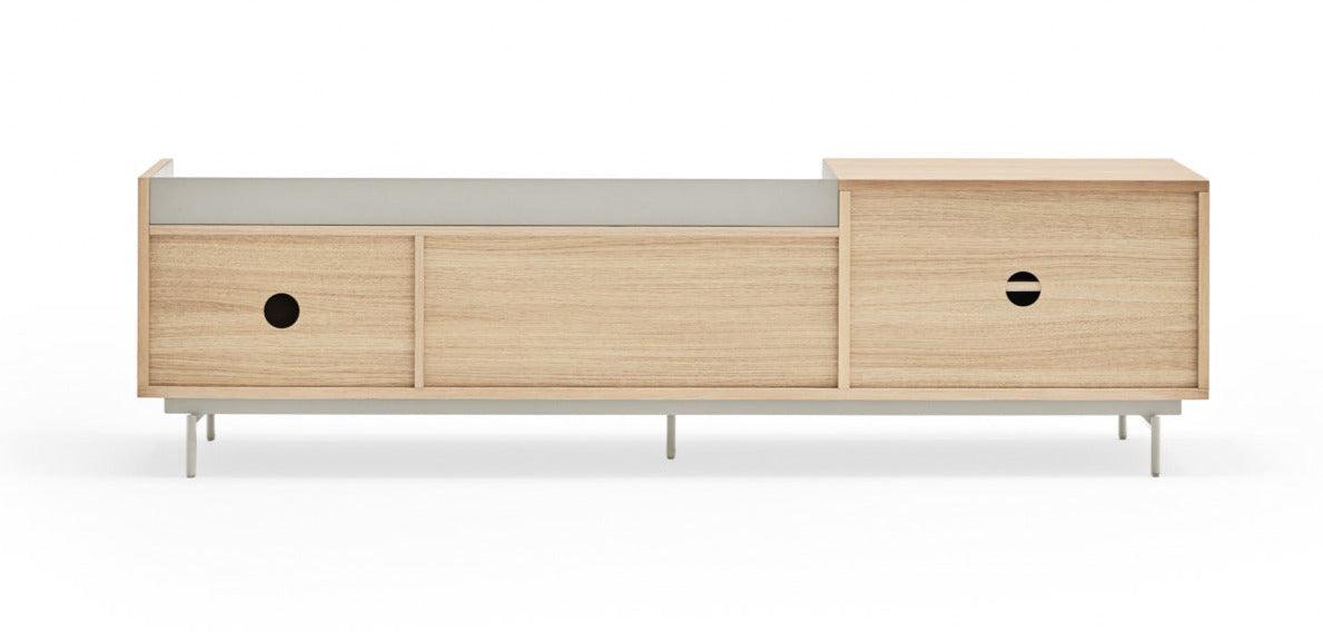 VALLEY RTV cabinet natural oak with light finish - Eye on Design