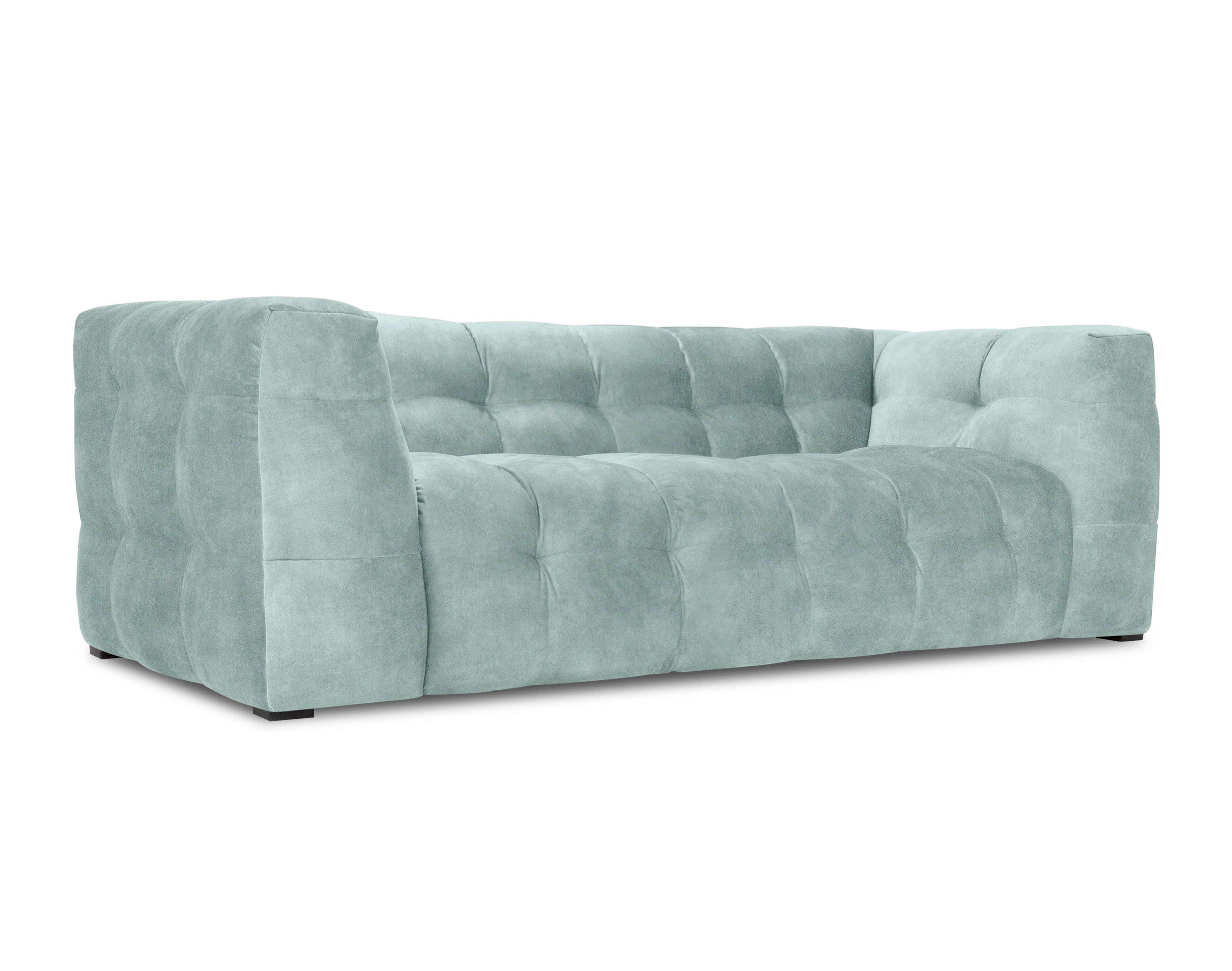 Velvet 3-seater sofa VESTA mint - Eye on Design