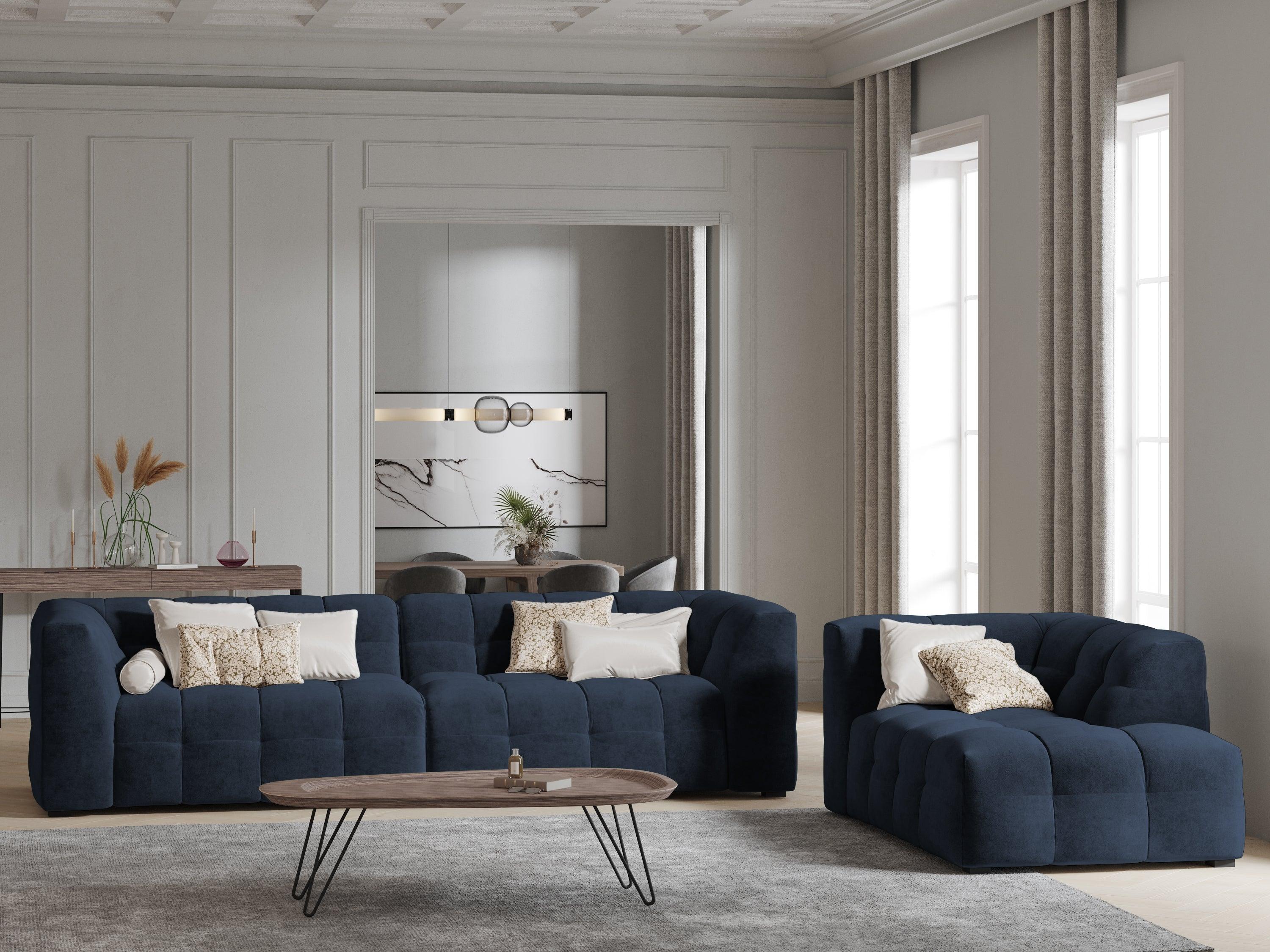 Velvet 4-seater sofa VESTA royal blue - Eye on Design