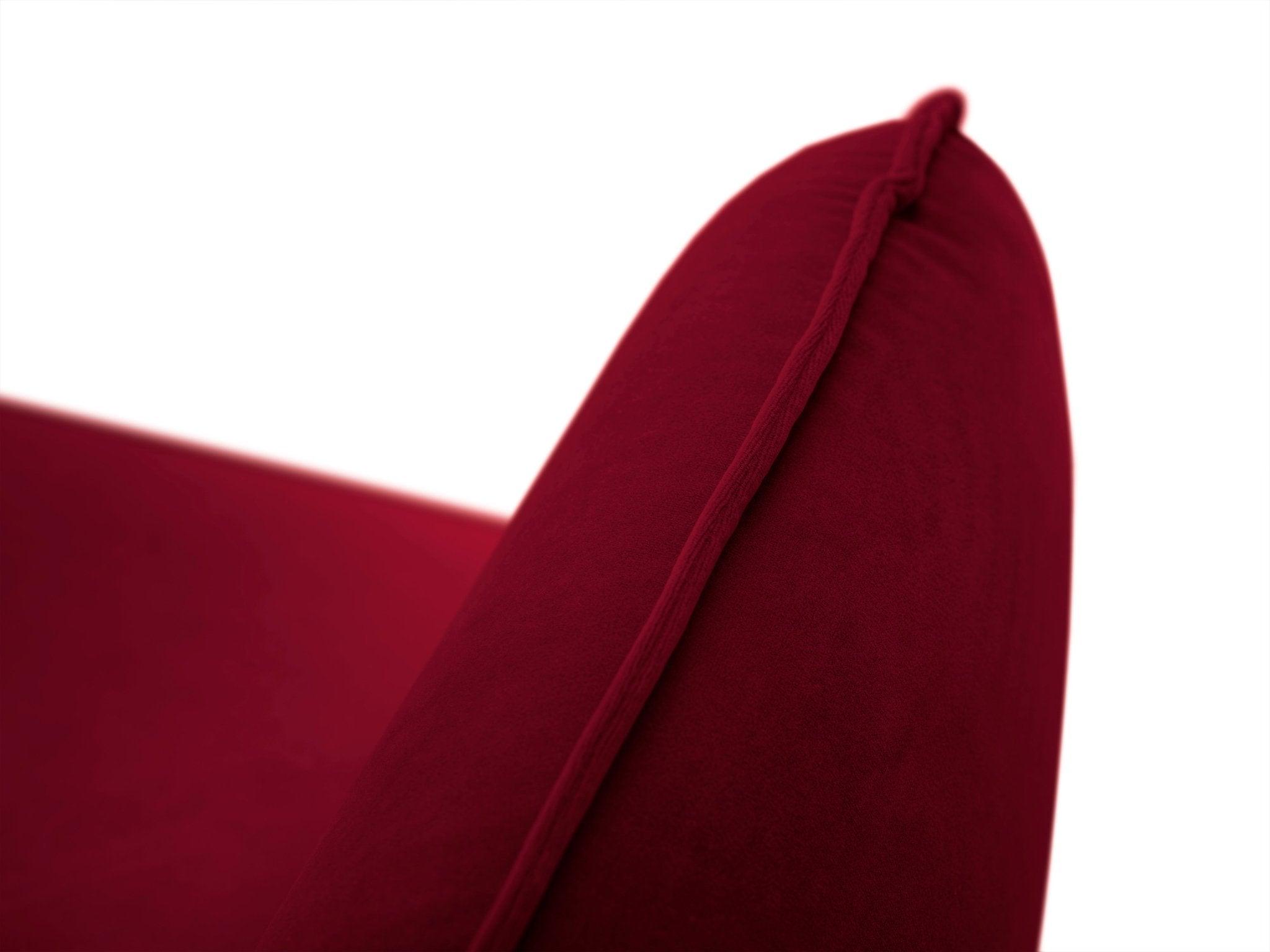 Velvet armchair VIENNA maroon with gold base - Eye on Design