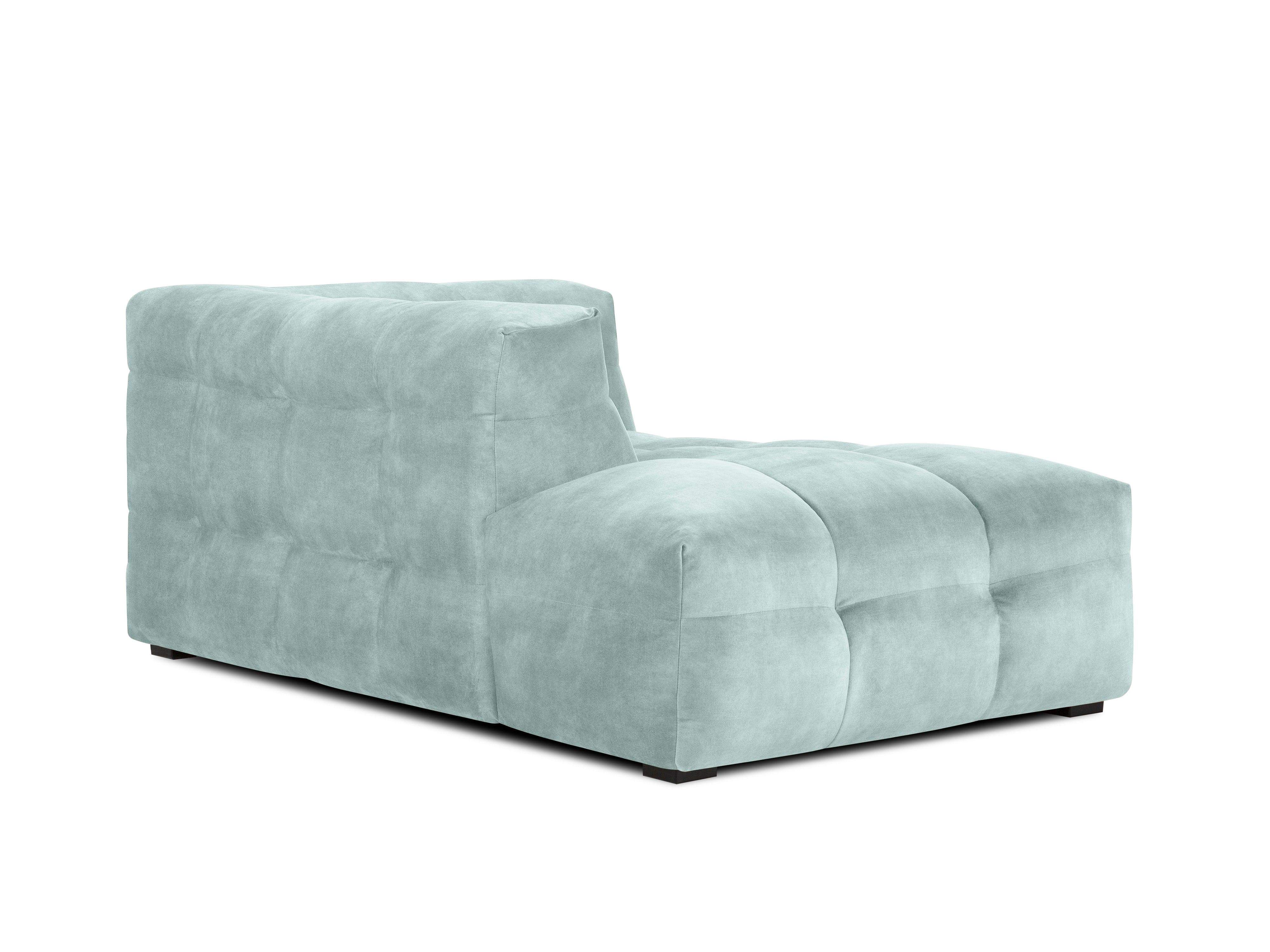 Velvet chaise longue left VESTA mint - Eye on Design