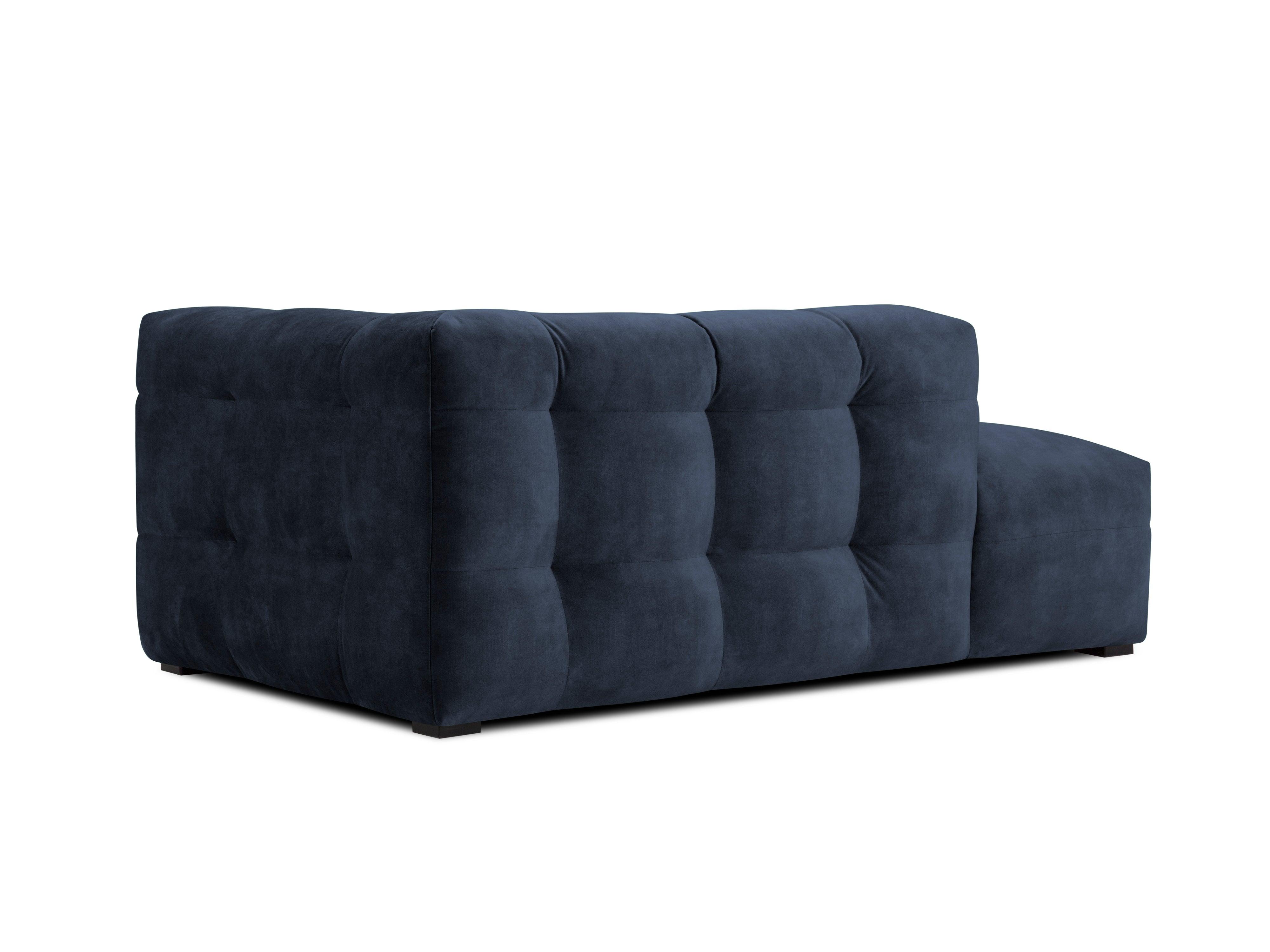 Velvet chaise longue left VESTA royal blue - Eye on Design