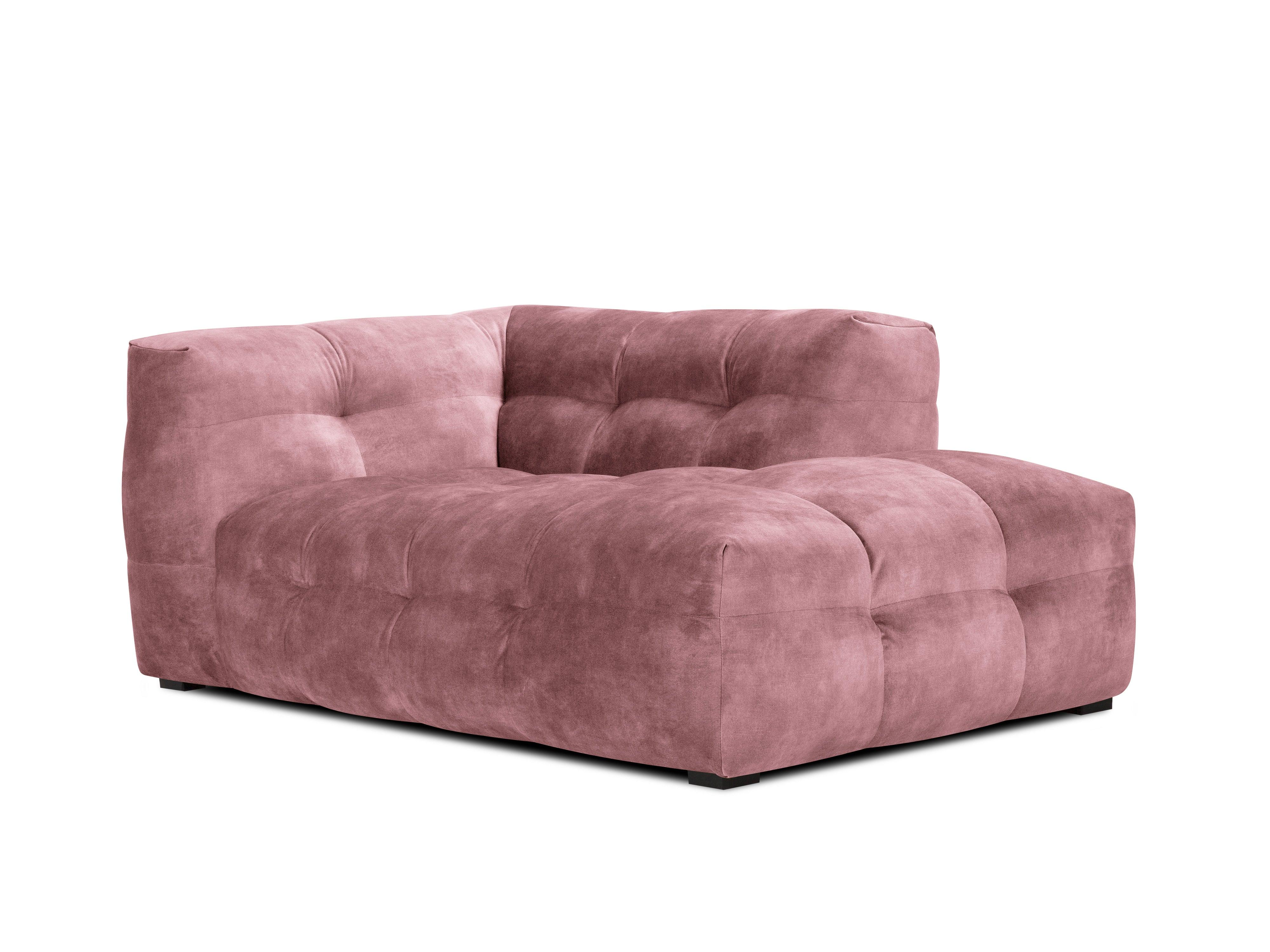 Velvet chaise longue VESTA pink - Eye on Design