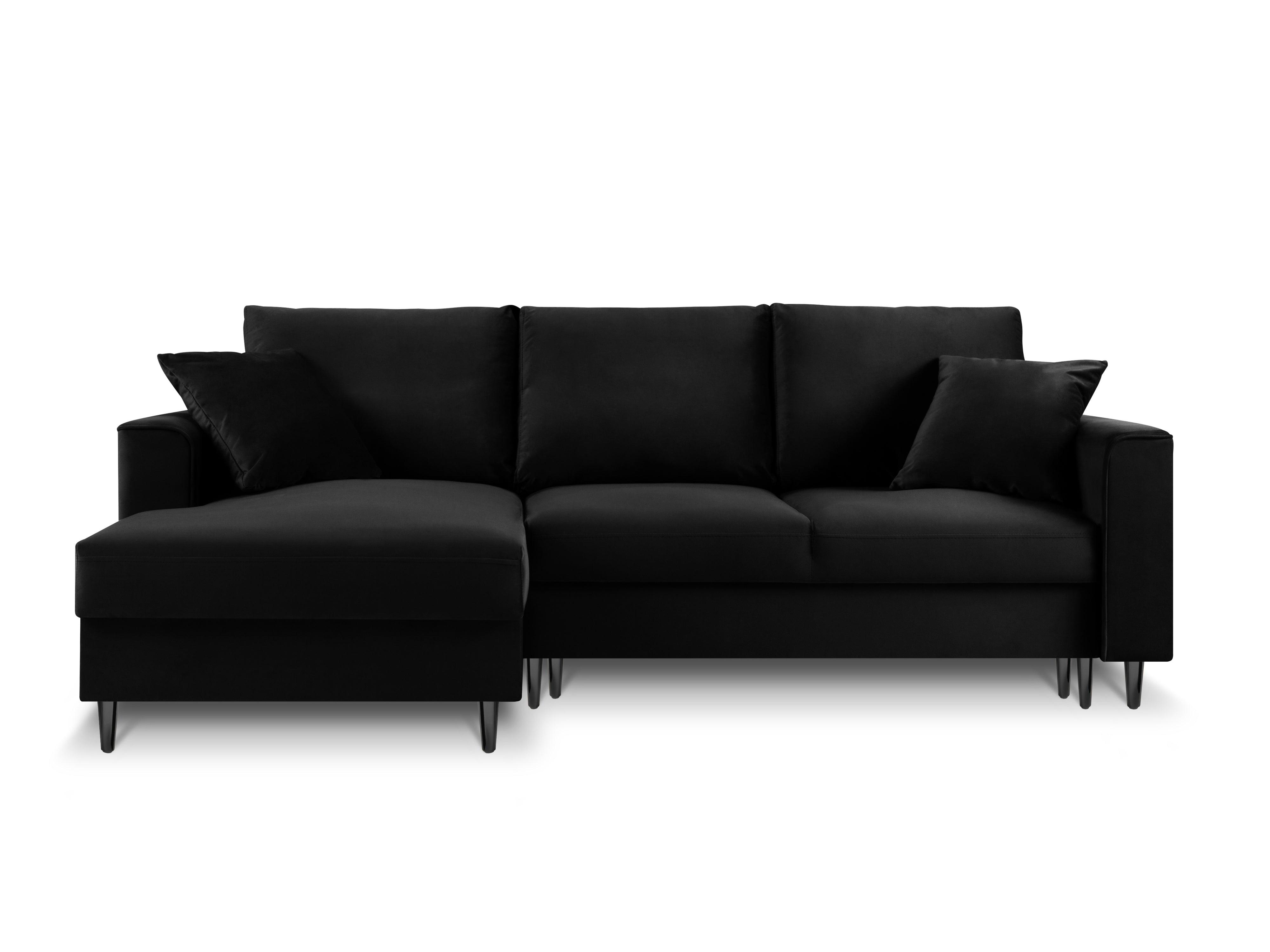 Velvet Left Corner Sofa With Bed Function And Box, "Cartadera", 4 Seats, 225x147x90
Made in Europe, Mazzini Sofas, Eye on Design