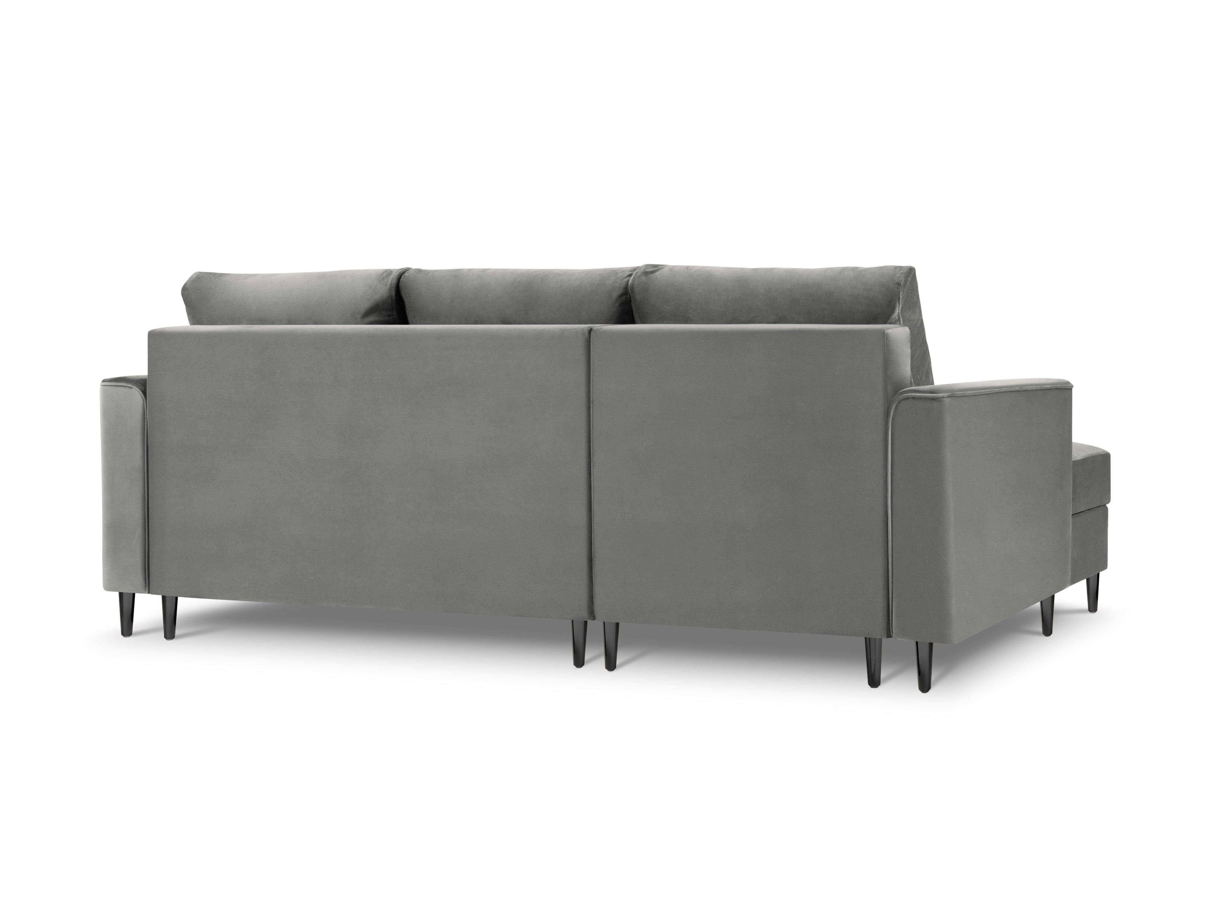 Velvet Left Corner Sofa With Bed Function And Box, "Cartadera", 4 Seats, 225x147x90
Made in Europe, Mazzini Sofas, Eye on Design