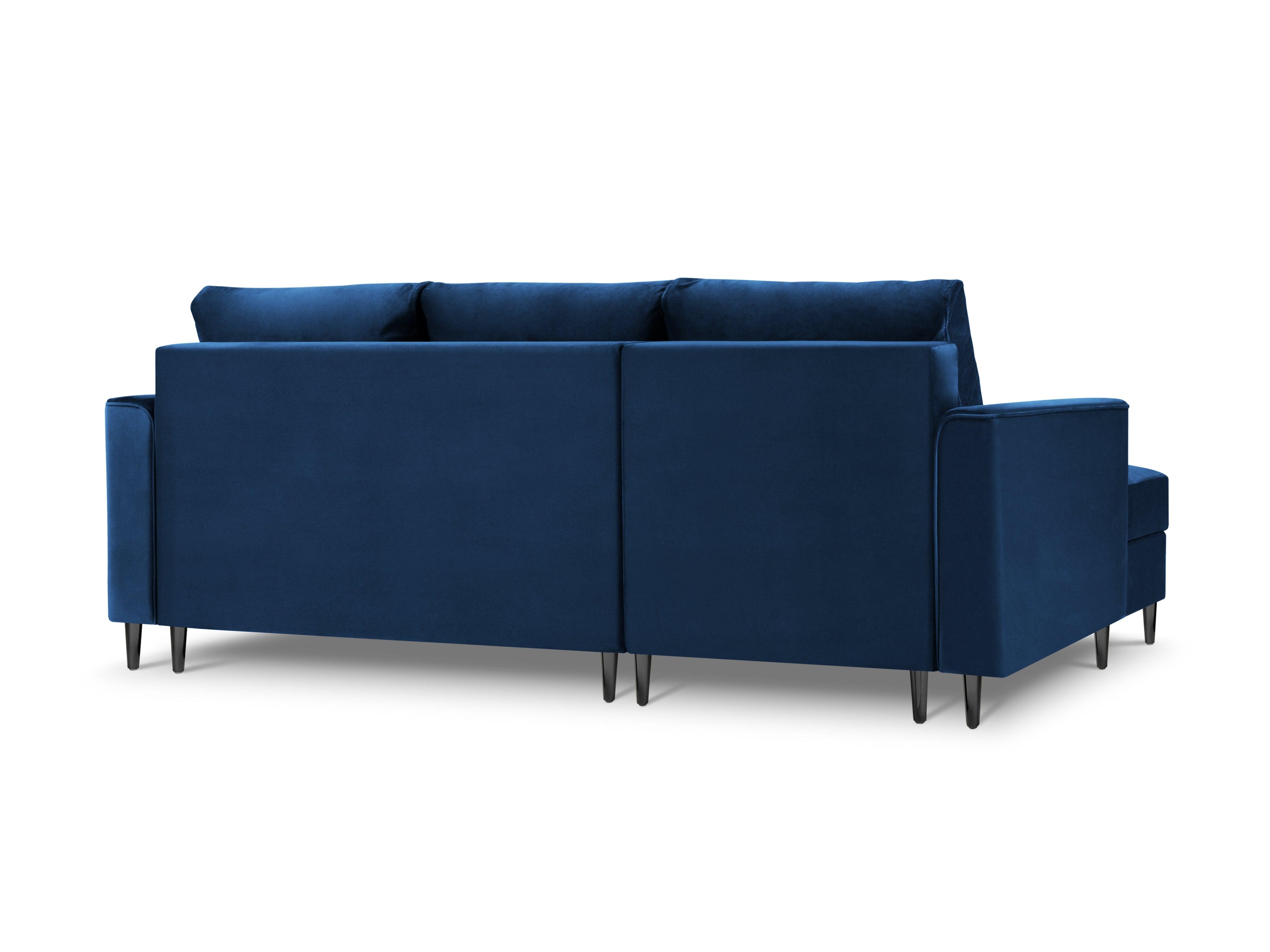 Velvet Left Corner Sofa With Bed Function And Box, "Cartadera", 4 Seats, 225x147x90
Made in Europe, Mazzini Sofas, Eye on Design