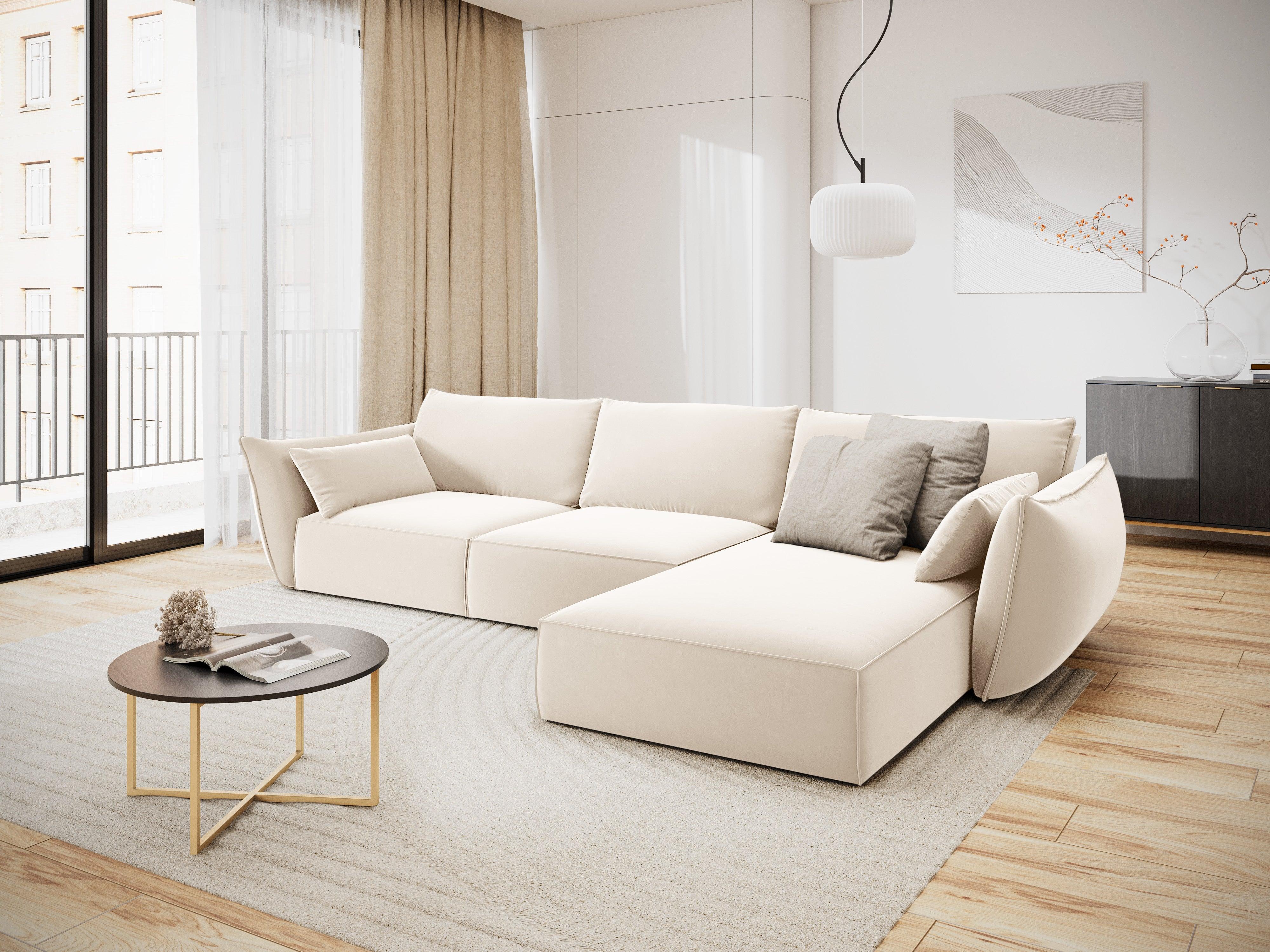 Velvet Right Corner Sofa, "Vanda", 4 Seats, 300x166x85
Made in Europe, Mazzini Sofas, Eye on Design